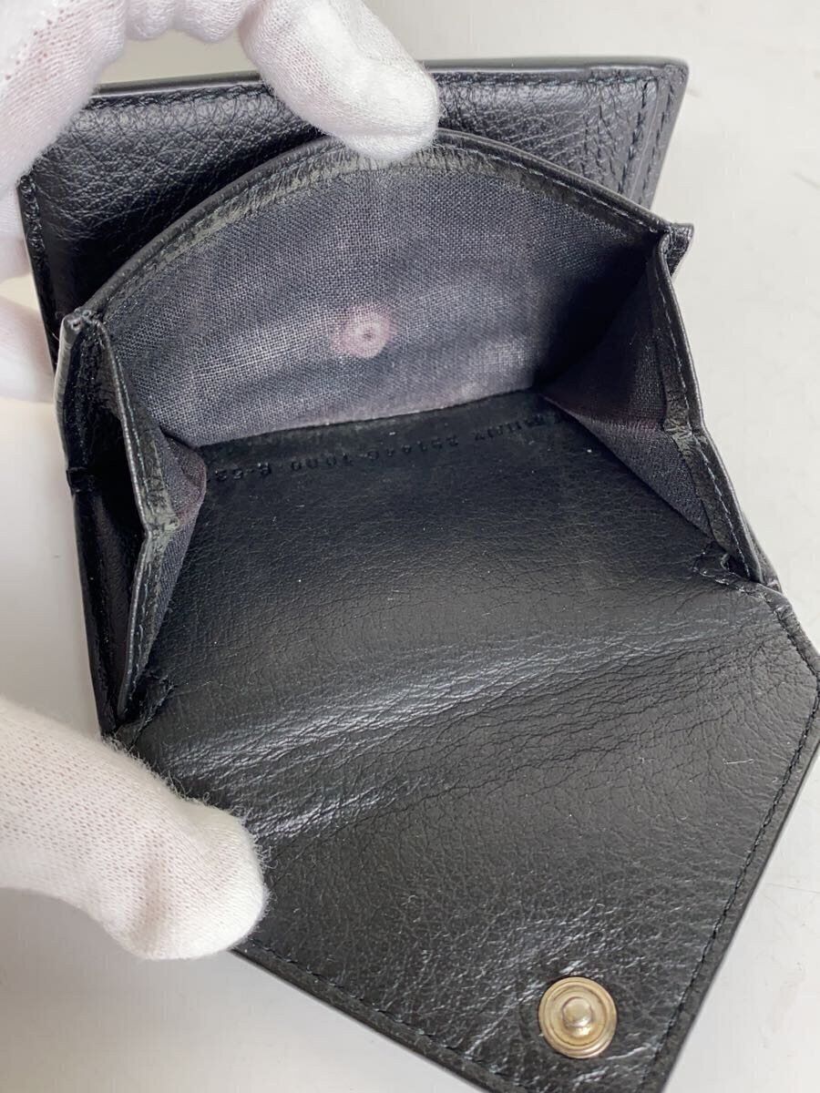Balenciaga Balenciaga Leather Bi-Fold Wallet Black Size ONE SIZE - 5 Thumbnail