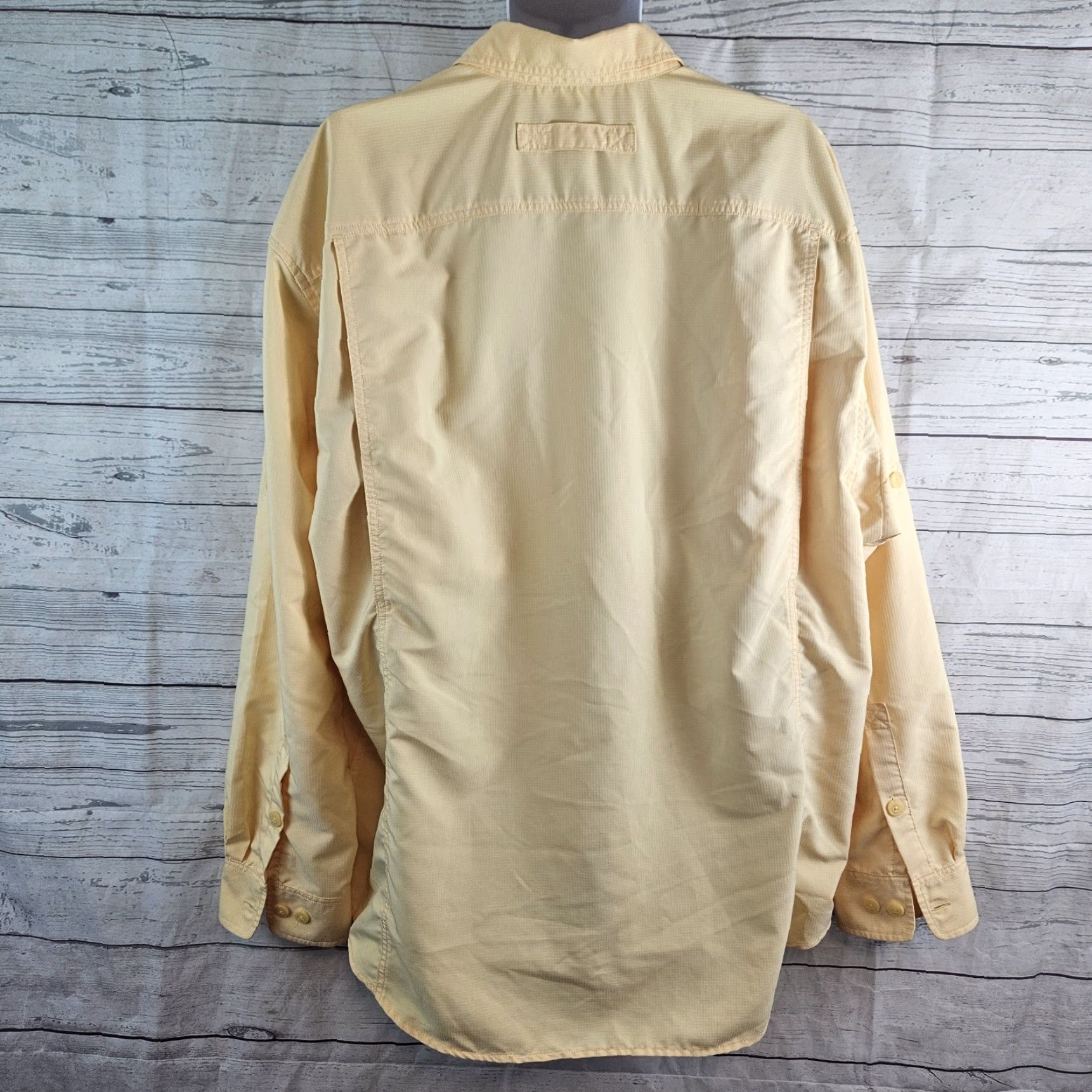 Vintage Duluth Mens Button-Up Shirt 2XL Yellow Long Sleeve Solid Vented Shirt Mens Size US XXL / EU 58 / 5 - 3 Thumbnail