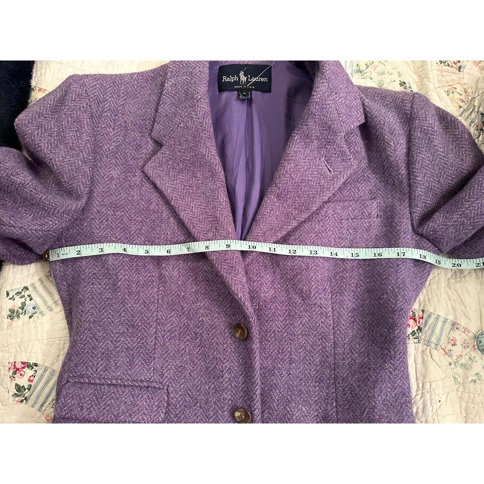 Ralph Lauren VINTAGE UNWORN RALPH LAUREN HARRIS TWEED BLAZER JACKET Size S / US 4 / IT 40 - 7 Thumbnail