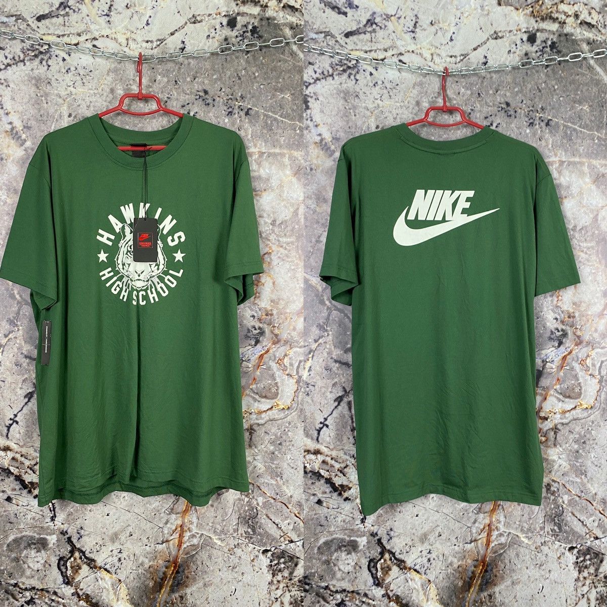 Nike Streetwear Vintage Nike x Stranger Things Hawkins High School T Shirt Size XXL Grailed
