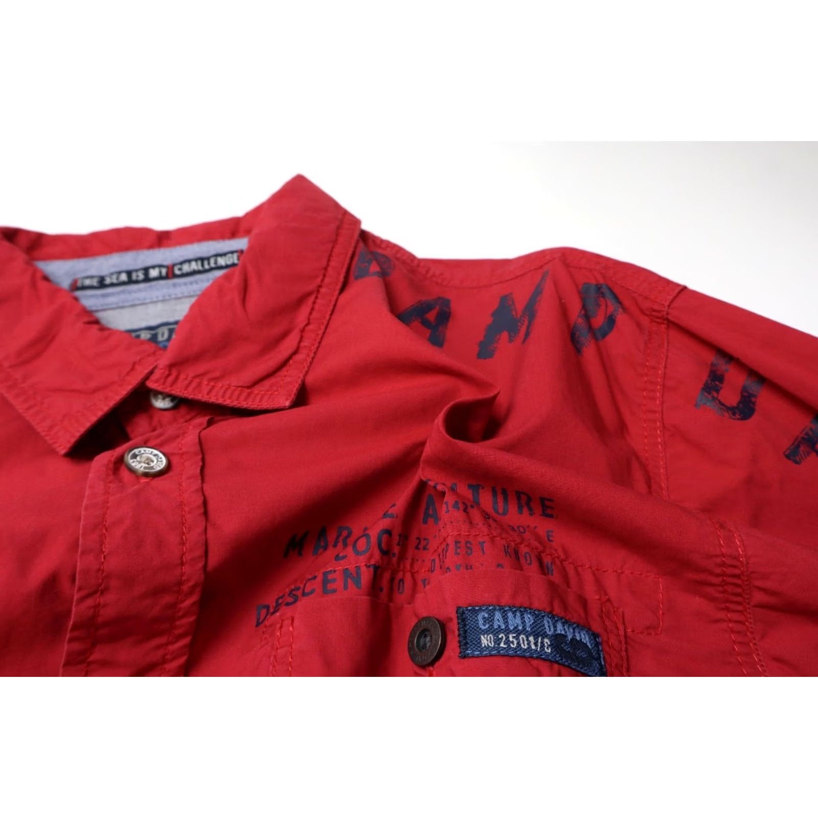 Vintage CAMP DAVID Regular Fit Shirt Men's MEDIUM Long Sleeve Button-Up Red Size US M / EU 48-50 / 2 - 8 Thumbnail