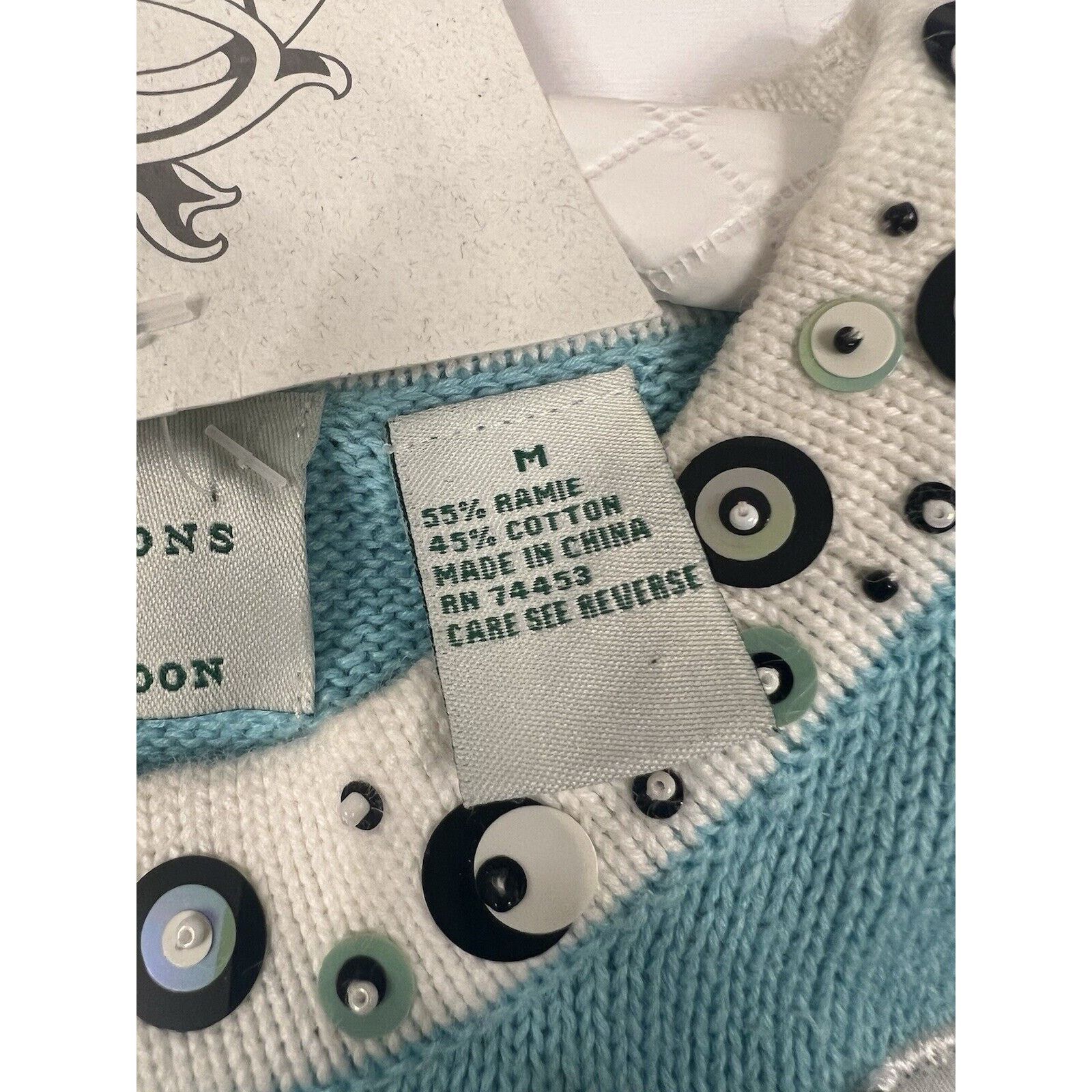 The Unbranded Brand New Design Options Philip & Jane Gordon Aqua Cardigan M NWT! Size M / US 6-8 / IT 42-44 - 10 Thumbnail