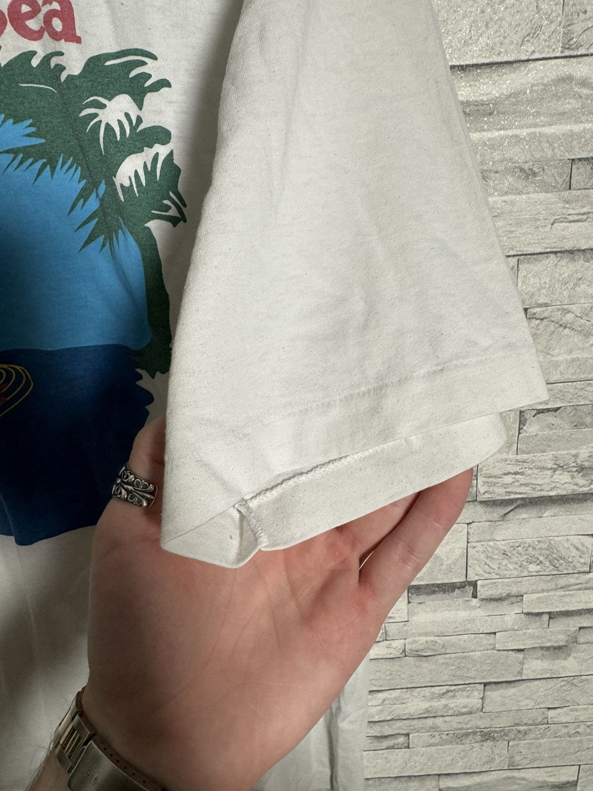 Band Tees Vintage Single Stitch “Festivals at Sea” T‑Shirt White - L Size US L / EU 52-54 / 3 - 4 Thumbnail