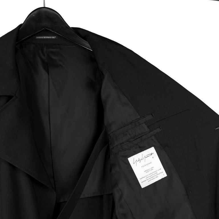 Yohji Yamamoto Yohji Yamamoto Pour Homme - Asymmetric Right Cape Coat Size US S / EU 44-46 / 1 - 15 Thumbnail
