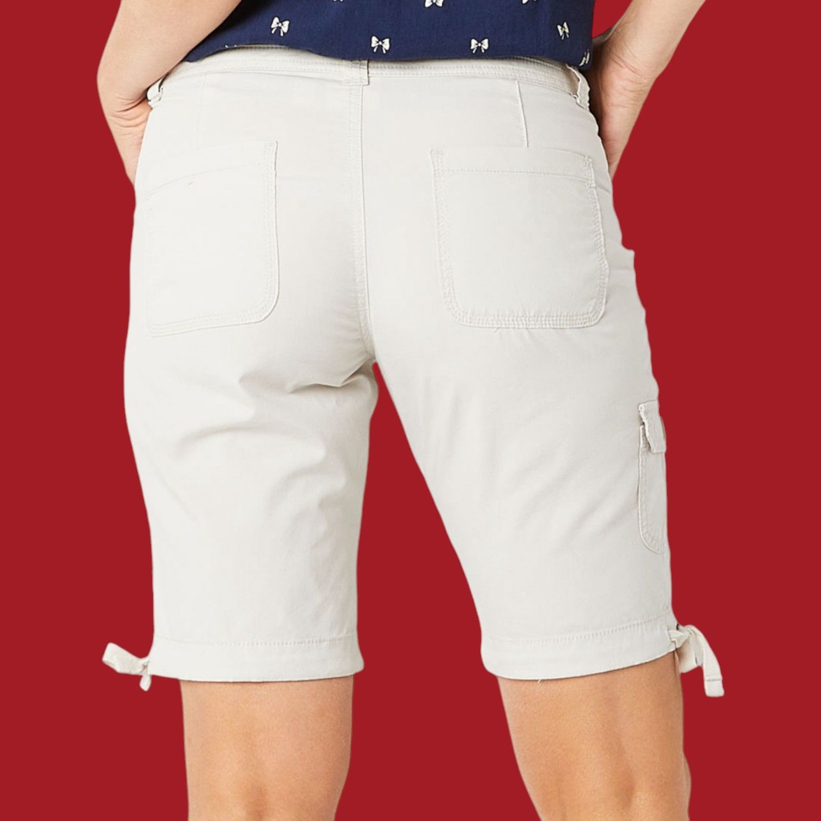 Other St John's Bay - Women's Mid-Rise Cargo Bermuda Short - Brown Size 27" / US 4 / IT 40 - 4 Thumbnail