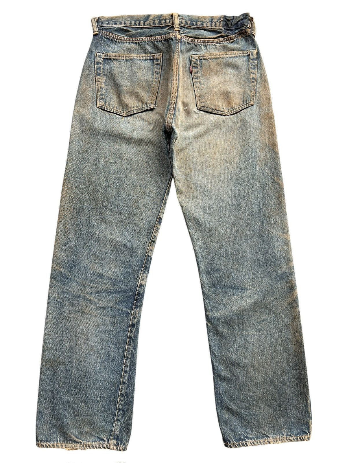 The Real McCoy's Vintage Mccoy Distressed Mudwash Denim Jeans 31x29 Size US 31 - 3 Thumbnail