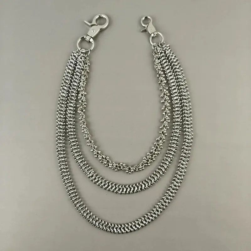 Jewelry Cuban Style Stainless Steel Pants Chain Size ONE SIZE - 1 Thumbnail