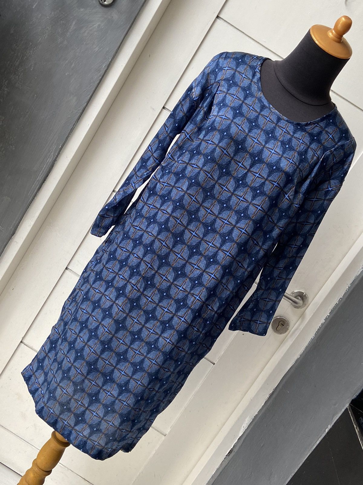 Zucca ZUCCA Motive Midi Dress Size L / US 10 / IT 46 - 3 Thumbnail
