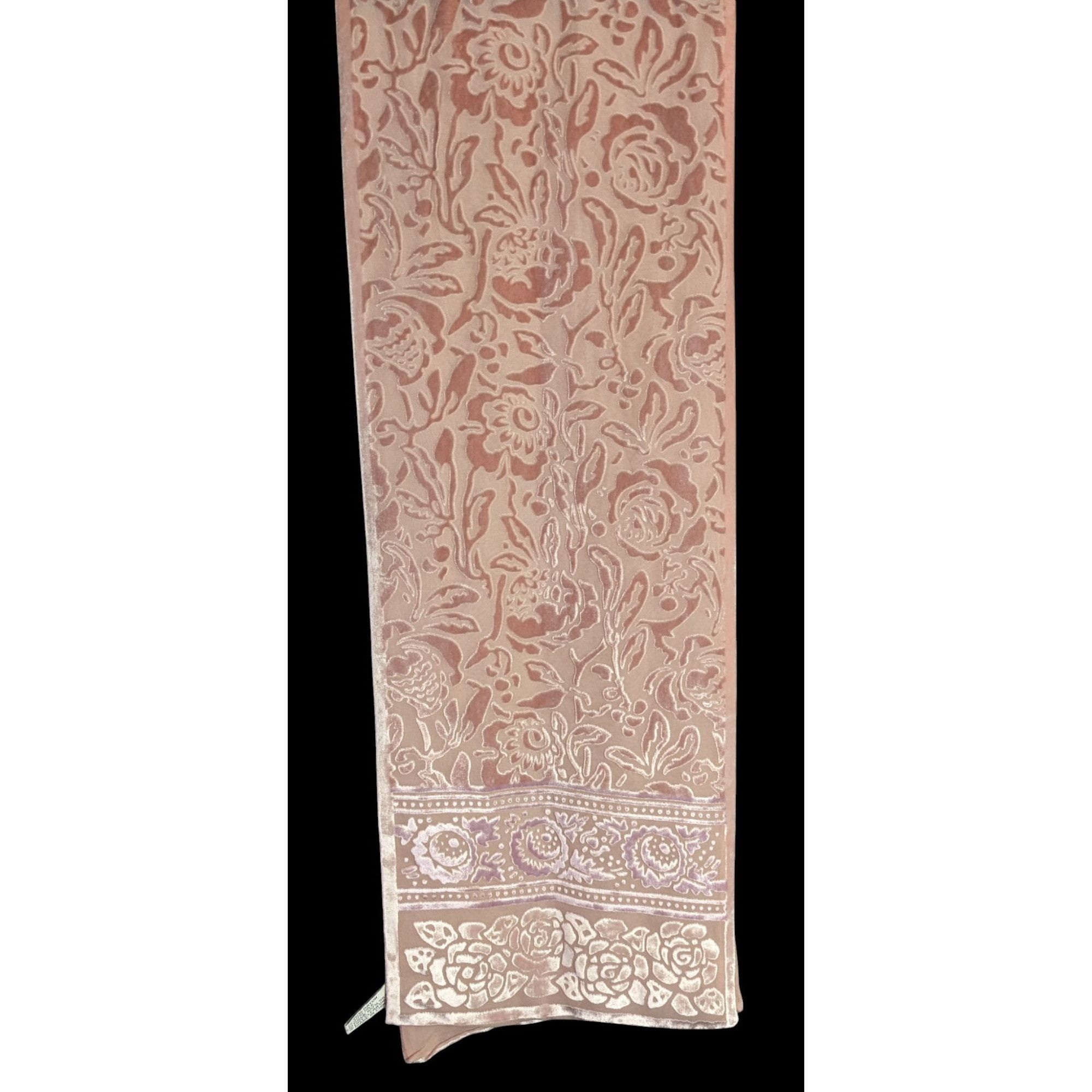 Oscar De La Renta Oscar De La Renta Vintage Coquette Burnout Velvet Floral Sca Size ONE SIZE - 2 Thumbnail
