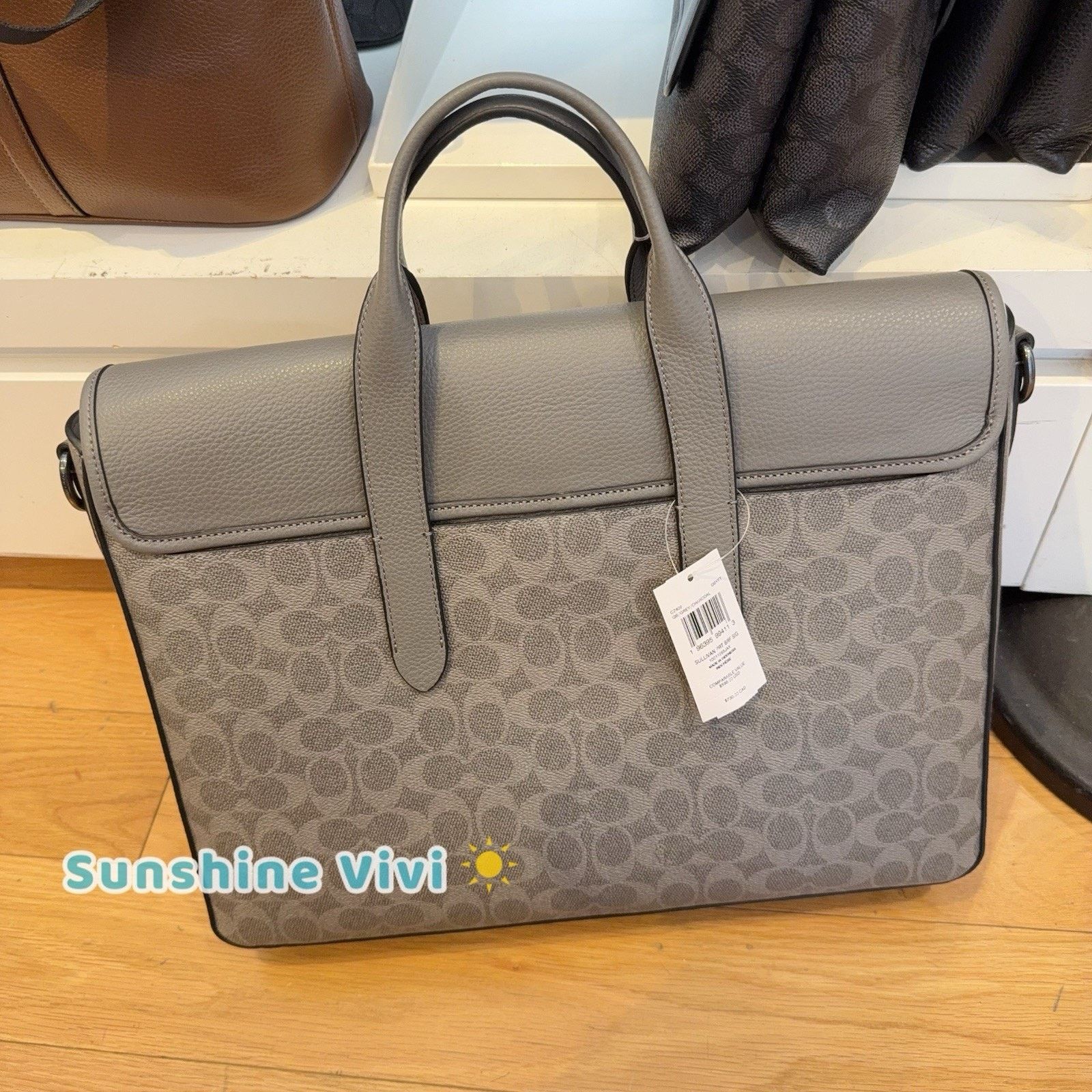 Coach NWT Coach Sullivan Portfolio Brief Canvas cz402 Gunmetal Size ONE SIZE - 5 Thumbnail