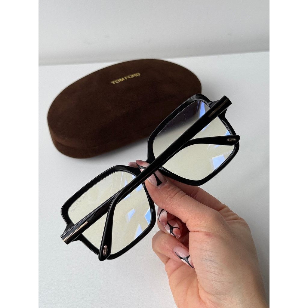 Tom Ford NEW Tom Ford FT6063-B 001 Square Bluelight Frames in Black Size ONE SIZE - 2 Thumbnail