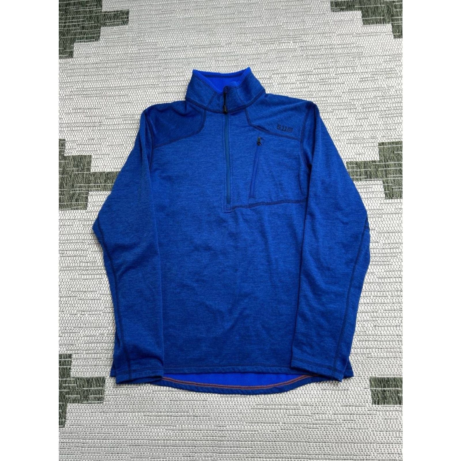 Vintage 5.11 Tactical Half Zip Fleece Sweatshirt Mens M Blue Logo Zipper Mock Neck Sweatshirt Size US M / EU 48-50 / 2 - 2 Thumbnail