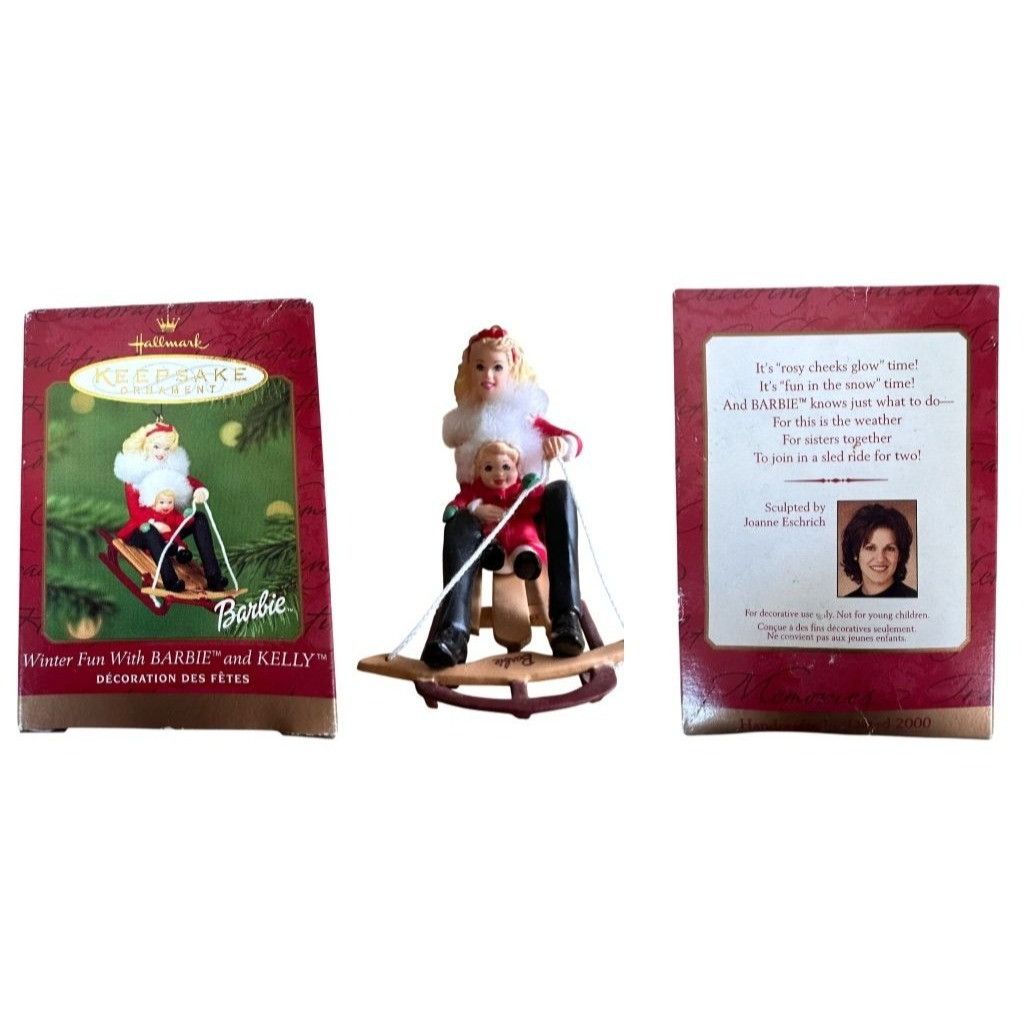 Other Hallmark Keepsake Winter Fun With Barbie Kelly 1999 Christm Size ONE SIZE - 7 Thumbnail