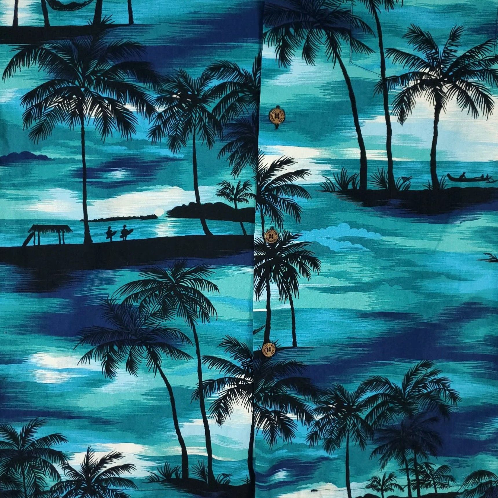 Vintage RJC Hawaiian Shirt Mens Large Blue Floral Button-Up Short Sleeve Tropical Size US L / EU 52-54 / 3 - 3 Thumbnail