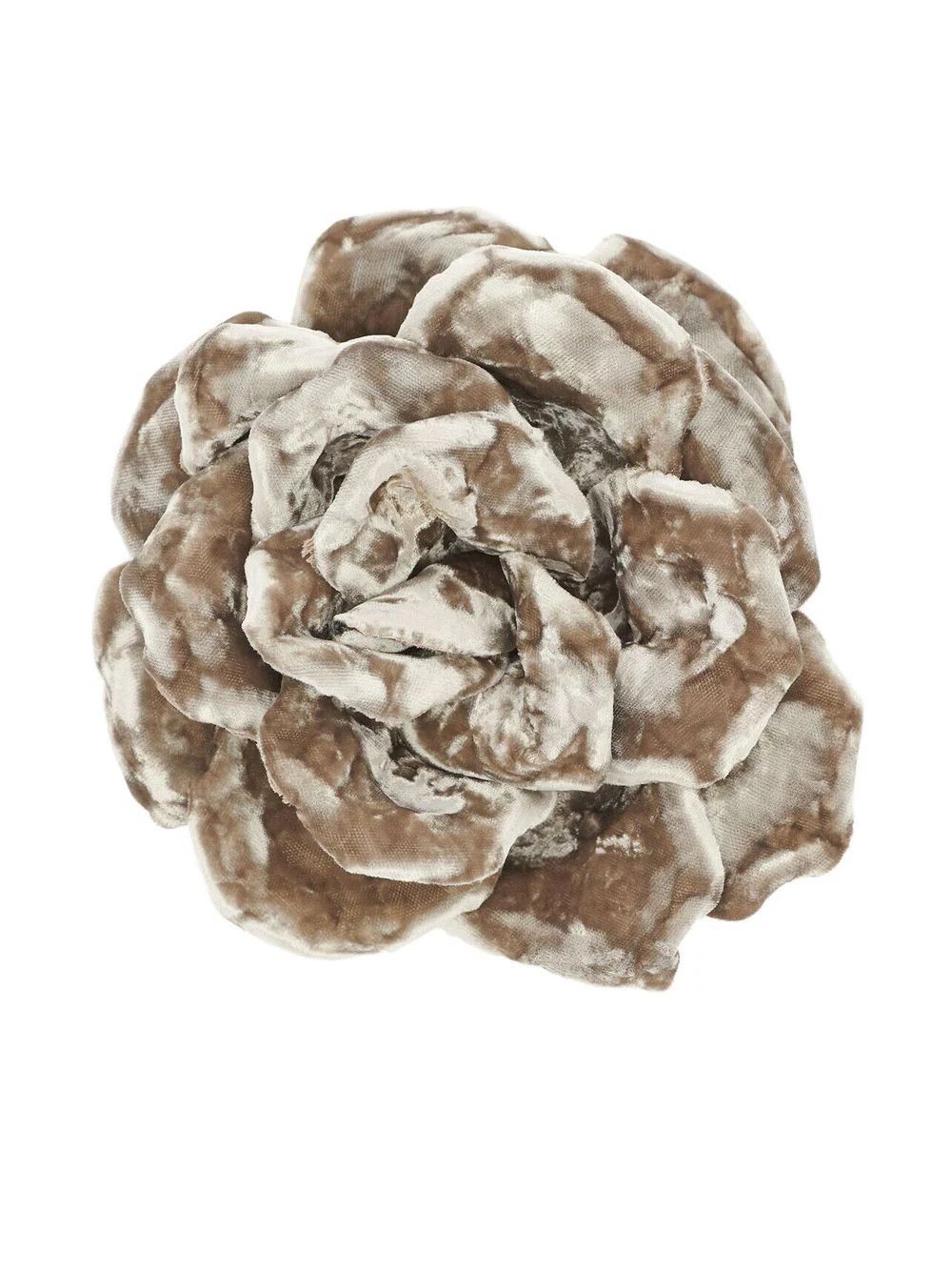 Saint Laurent Paris o1s1wg110824 Size: OS / Large Rose Brooch Crushed Velvet Size ONE SIZE - 1 Thumbnail