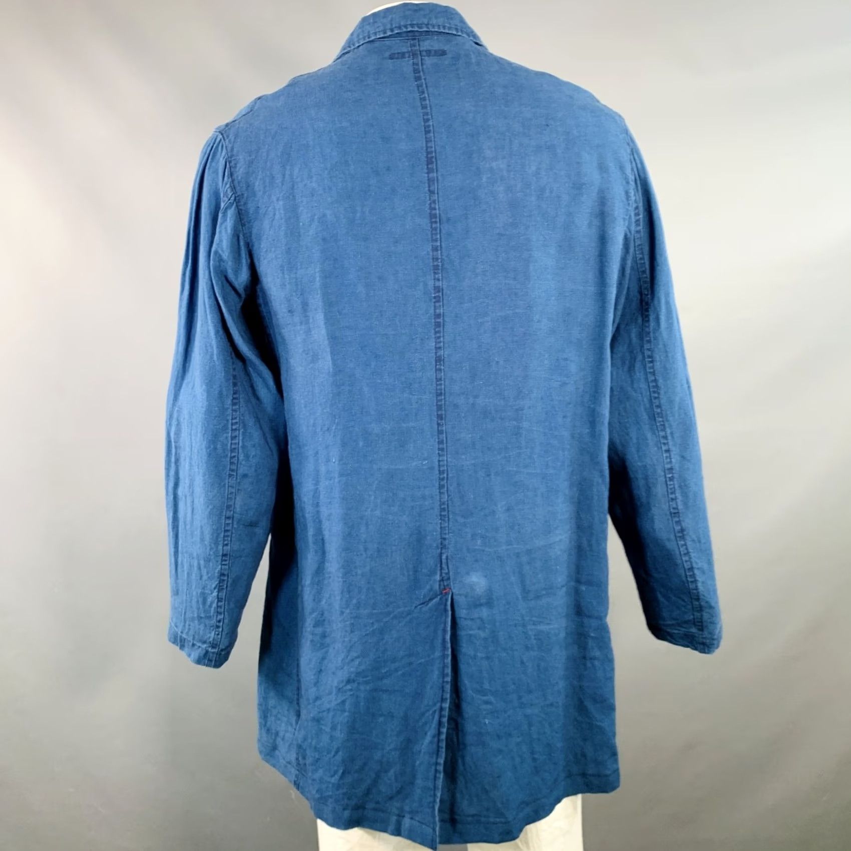 Vintage GAIJIN MADE Coat XL Blue Cotton Spread Collar Buttoned Men Size US XL / EU 56 / 4 - 2 Thumbnail