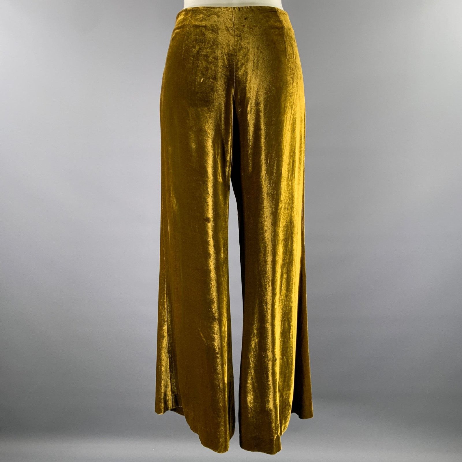 Other GALVAN LONDON Size 8 Gold Viscose Blend Palazzo Pants Size US 30 / EU 46 - 3 Thumbnail