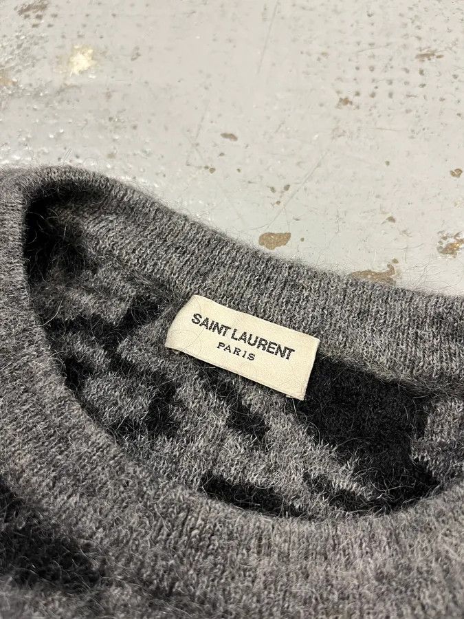 Saint Laurent Paris AW2014 Saint Laurent Tiger Stripes Grey Mohair Sweater Size US S / EU 44-46 / 1 - 8 Thumbnail