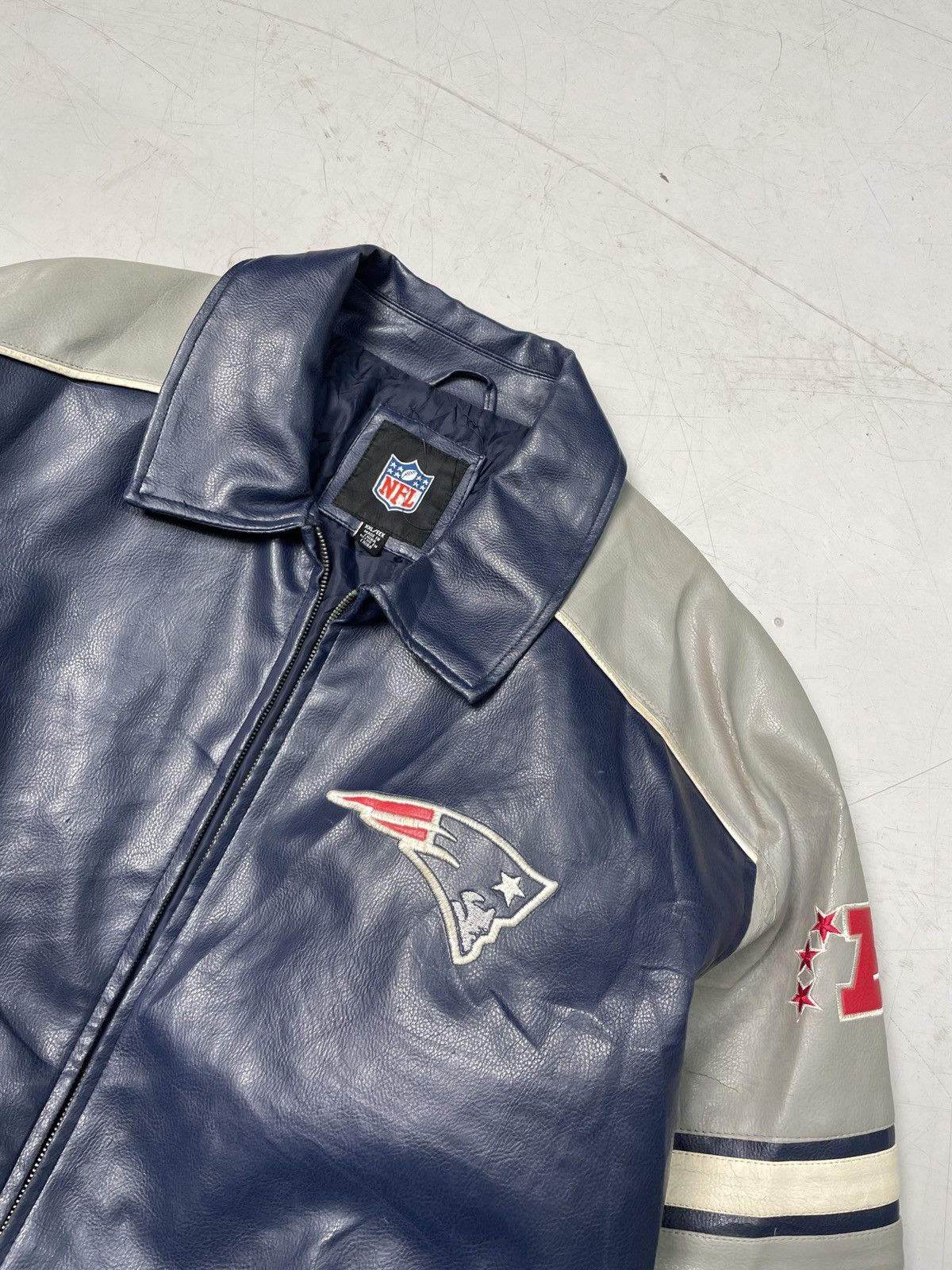 NFL NFL Patriots Leather Jacket Size US XXL / EU 58 / 5 - 2 Thumbnail