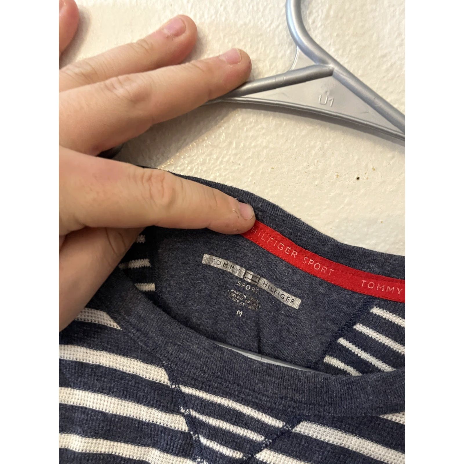 Tommy Hilfiger Tommy Hilfiger Sport Striped Tank Top Women's M Knit Casual Summer Blue Cotton Blend Logo Vintage: No Size M / US 6-8 / IT 42-44 - 2 Thumbnail