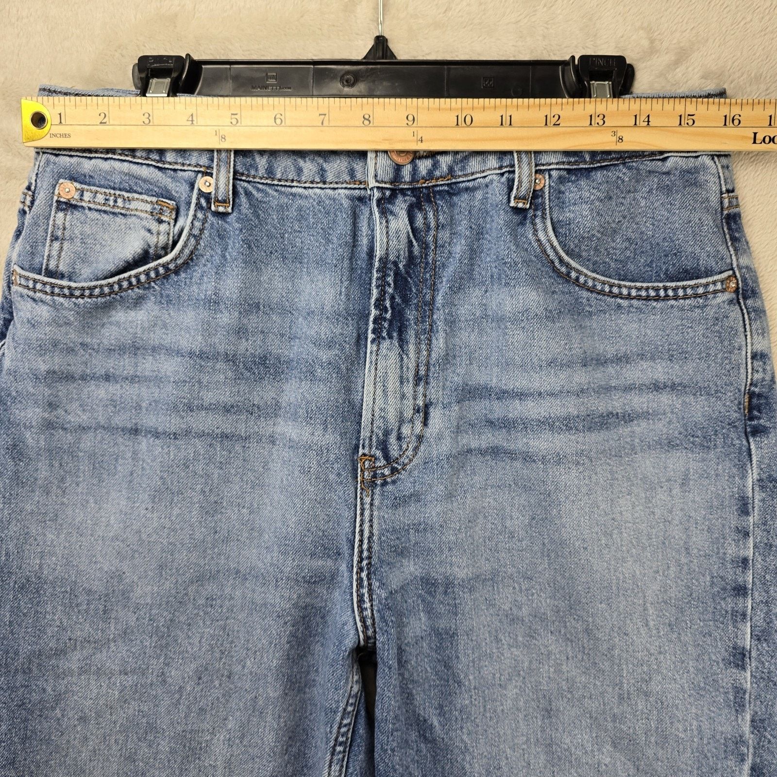 Free People Free People We The Free Pacifica Slim Straight Leg Jeans 32 Size 32" / US 10 / IT 46 - 10 Thumbnail