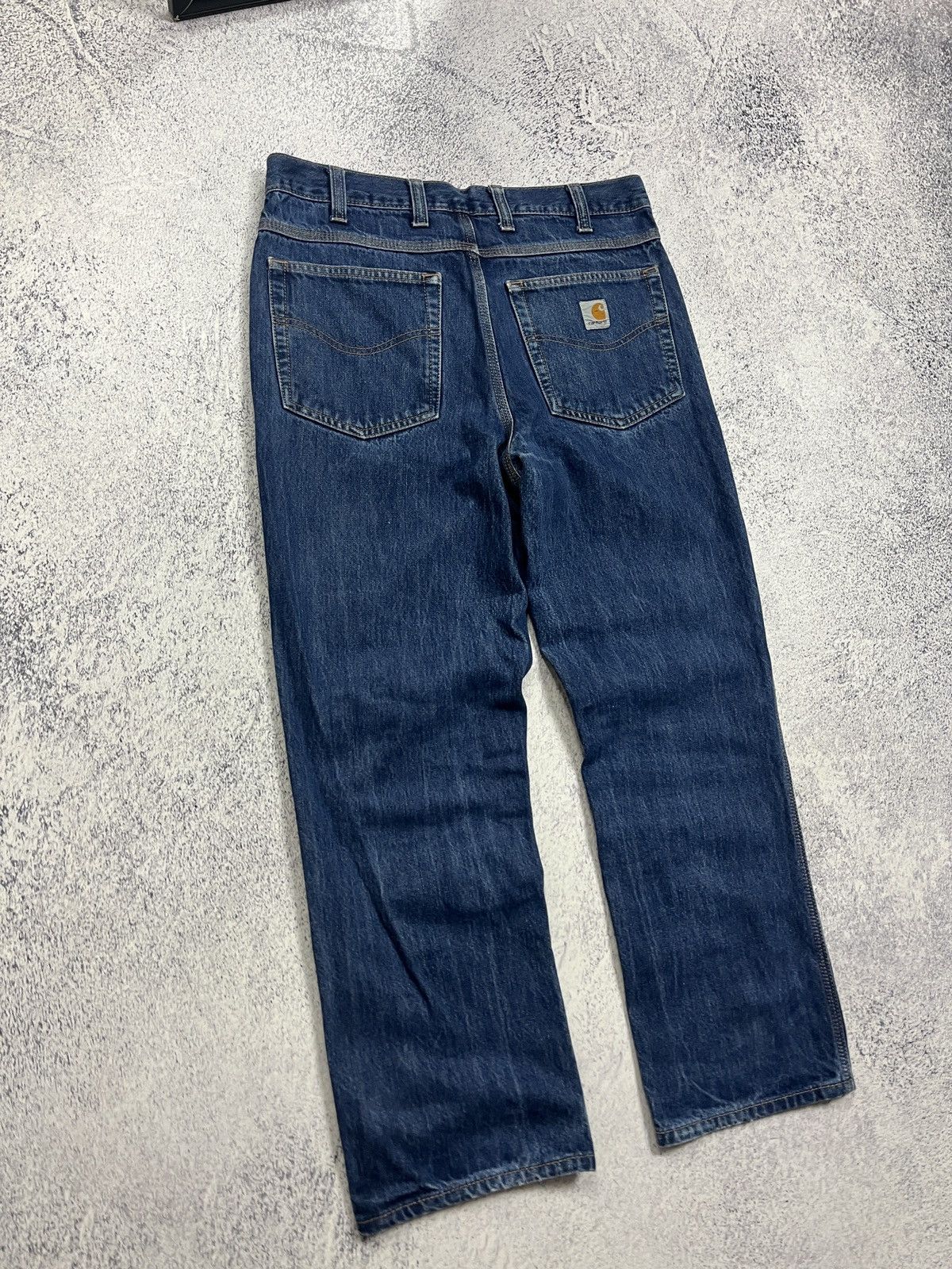 Carhartt × Vintage Carhartt Ranch Jeans Work Pants Faded Blue Denim 33x32 Size US 33 - 6 Thumbnail
