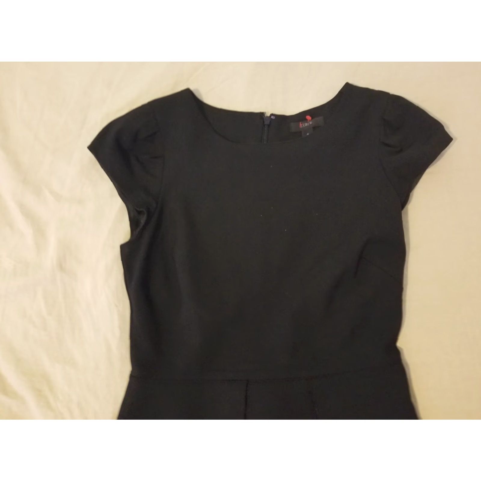 J.Crew Womens J. Crew Wool Dress 0 Black Cap Sleeve Pencil Dress Knee Length Lined Vintage No Size XS / US 0-2 / IT 36-38 - 2 Thumbnail
