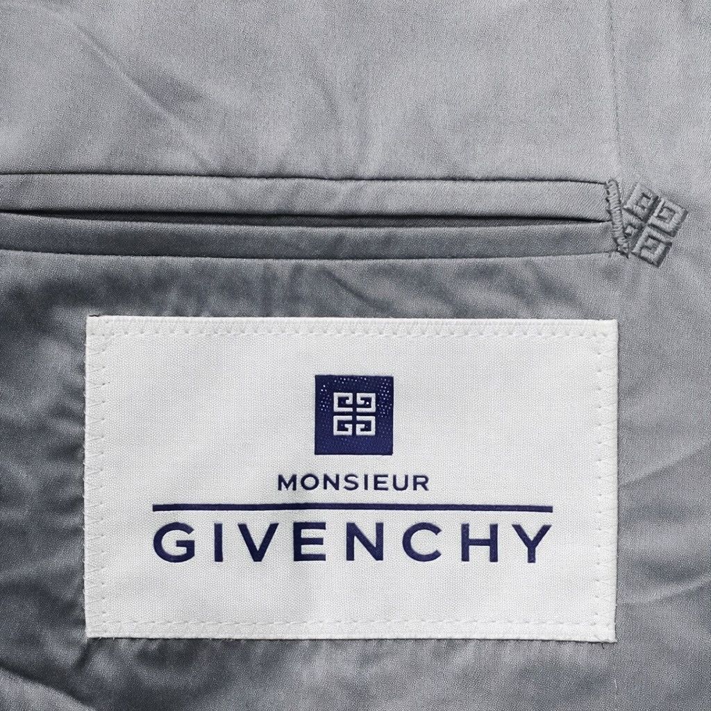 Givenchy GIVENCHY Monsieur Wool Double-Breasted Gray Blazer Jacket Size US M / EU 48-50 / 2 - 2 Thumbnail