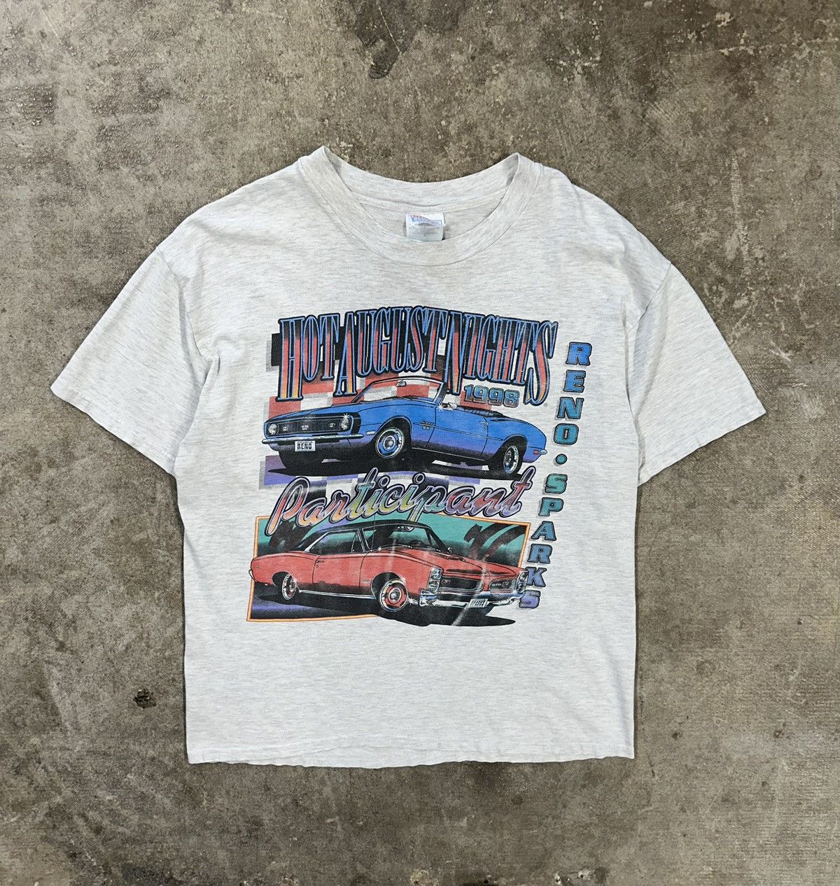 Hanes Vintage 90s 1998 Hot August Nights Car T-Shirt Size US L / EU 52-54 / 3 - 1 Thumbnail