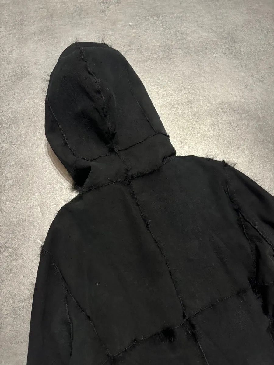 Armani 2000s Armani Reversible 2 in 1 Avant-Garde Black Rustic Fur Jacket Size S / US 4 / IT 40 - 5 Thumbnail