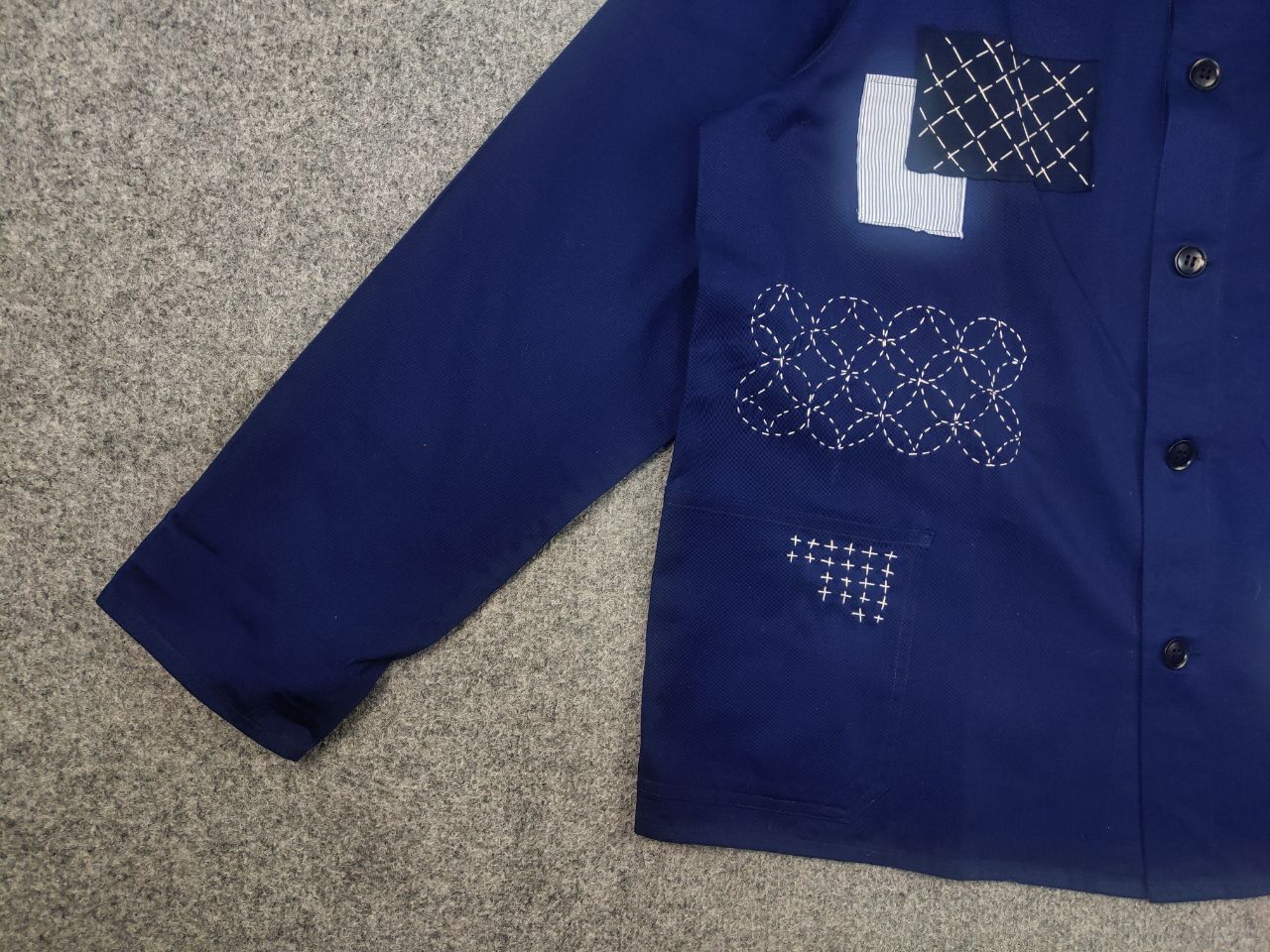 Japanese Brand Vintage 80's Friendship French Chore Sashiko Jacket Yohji Size US L / EU 52-54 / 3 - 4 Thumbnail