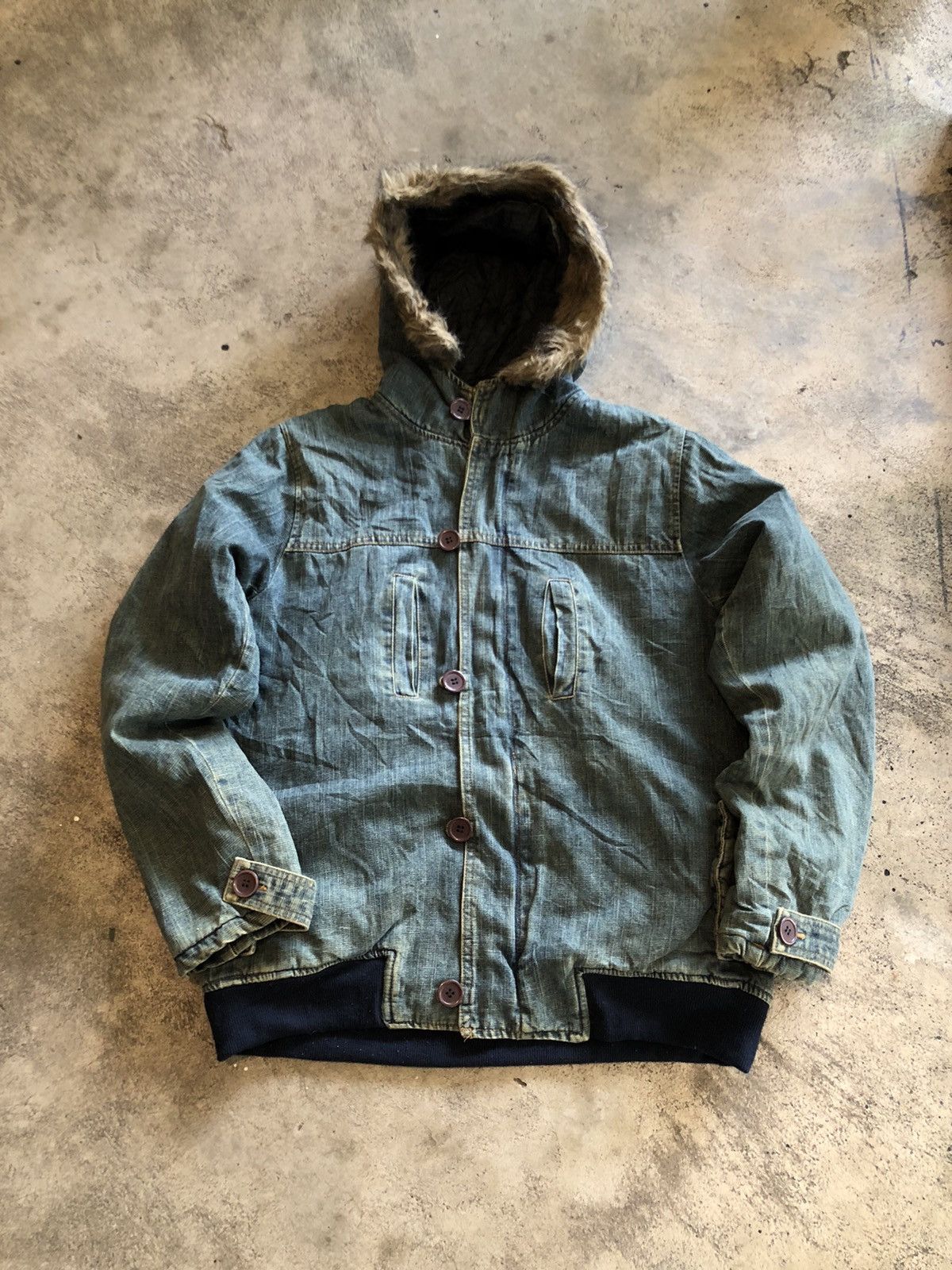 Other Shinzo Raw Japanese Denim Clasp Jacket | Grailed