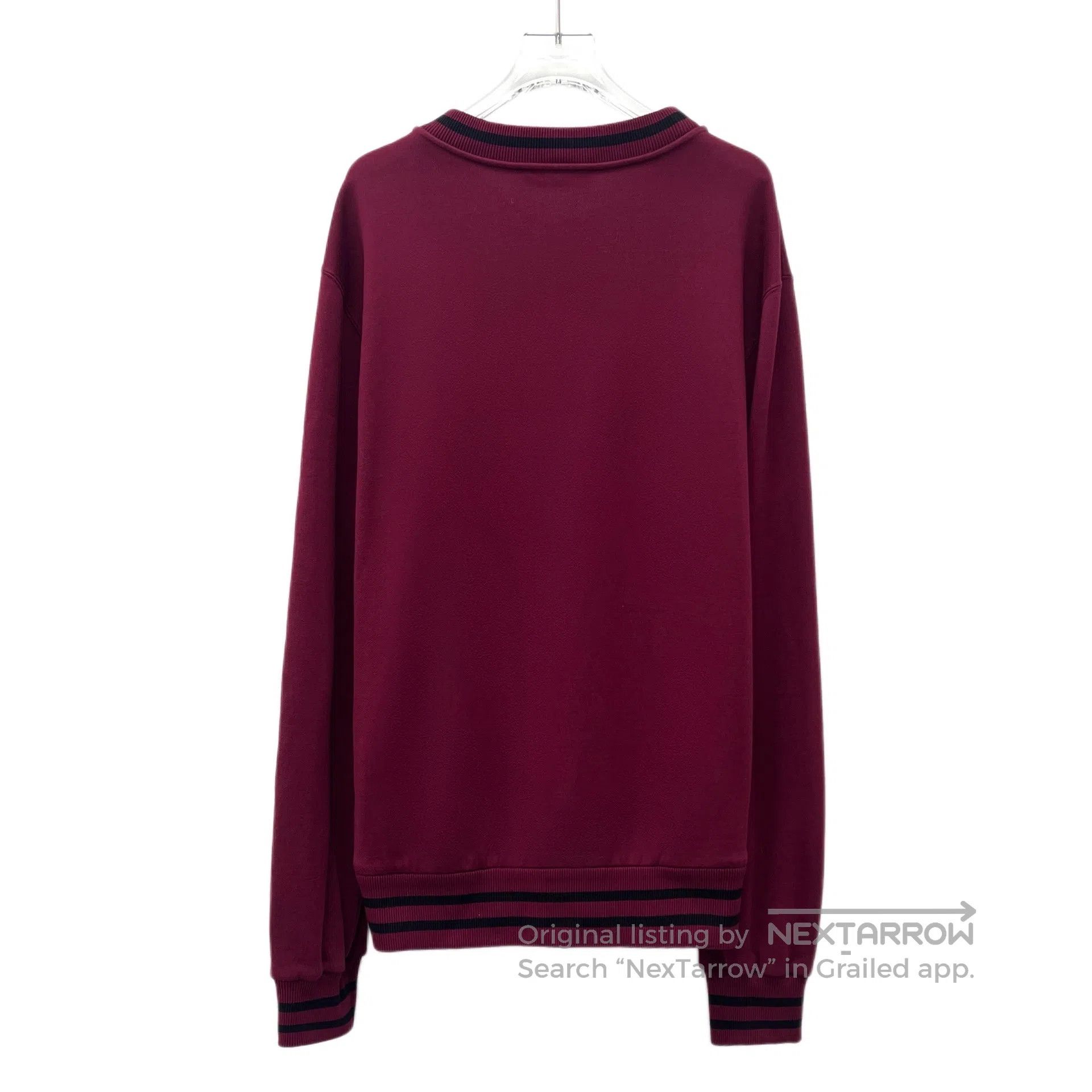 Dolce & Gabbana Dolce Gabbana Dark Red Crown Totem Embroidered Cotton Crew Size US M / EU 48-50 / 2 - 2 Thumbnail