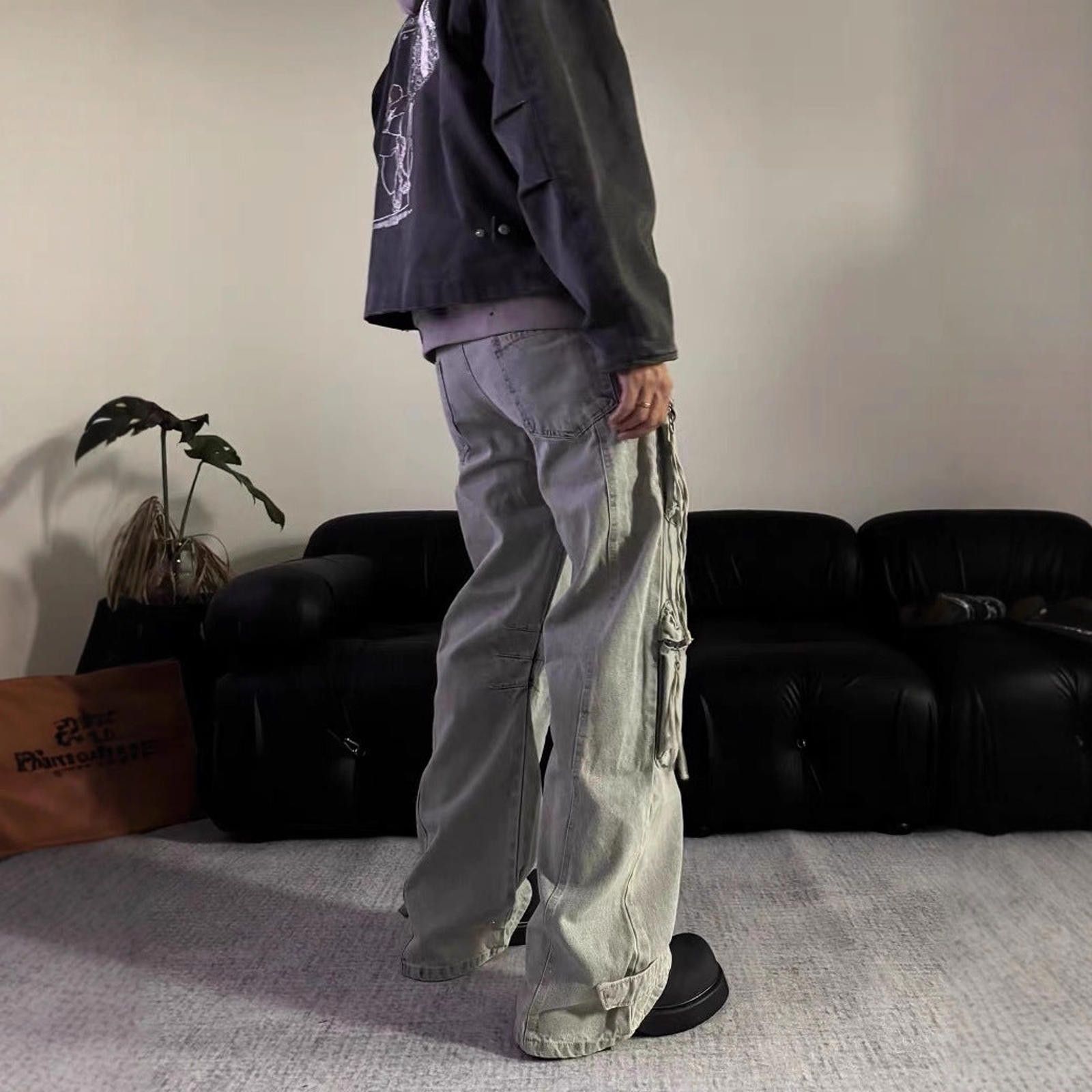 Vintage Distressed Washed Multi-Pocket Cargo Pants Size US 30 / EU 46 - 2 Thumbnail