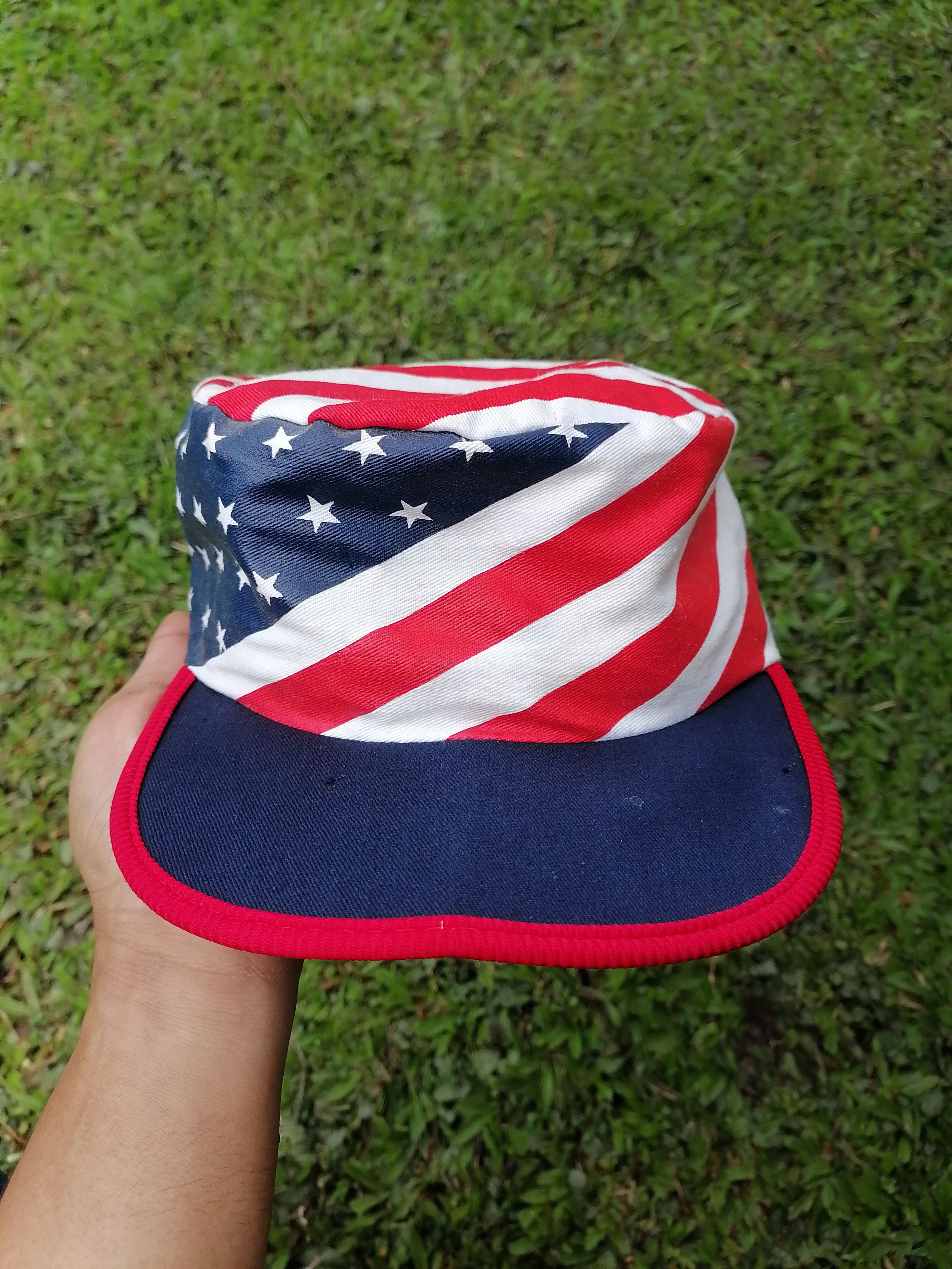 Vintage Vintage Painter Usa Flag Hats Size ONE SIZE - 2 Thumbnail