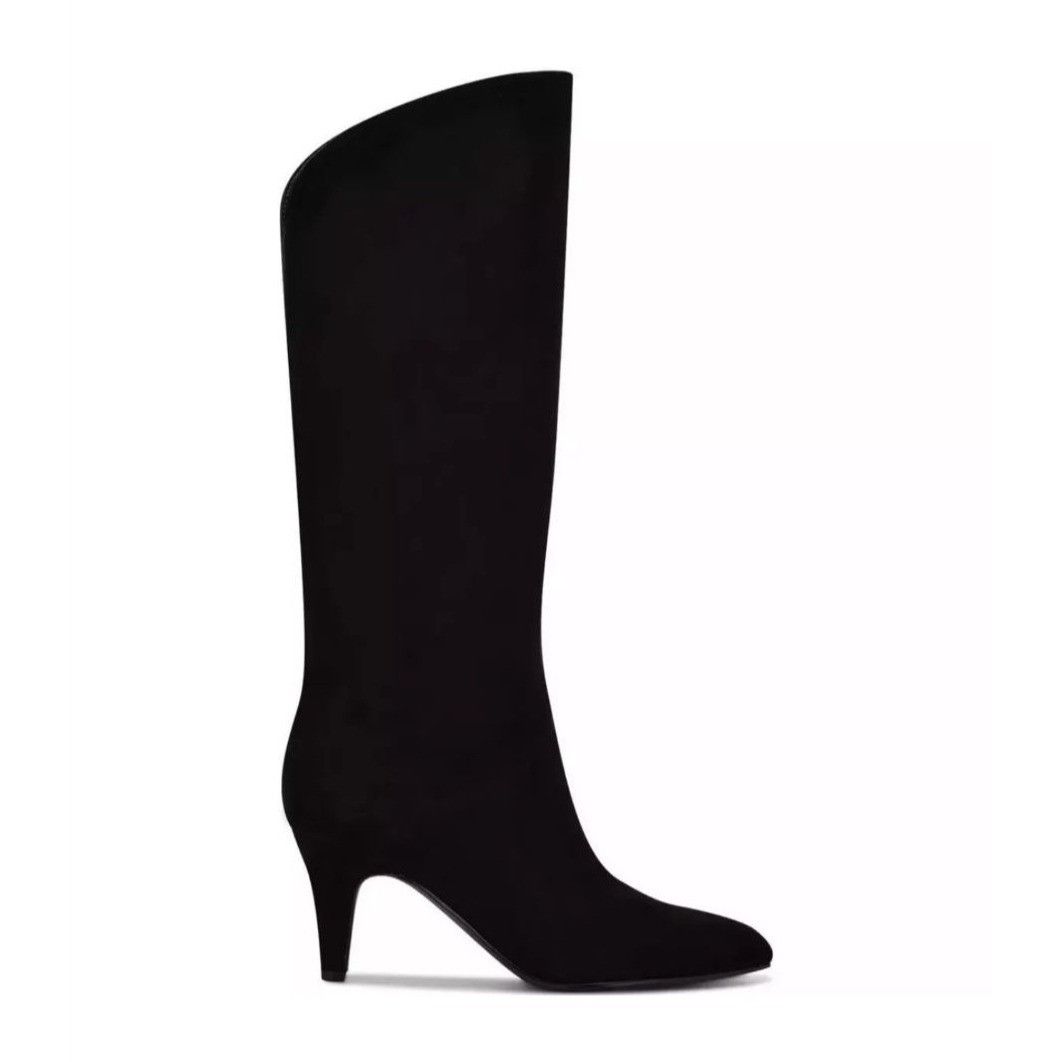 Nine West NINE WEST / Buyah-2 / Black / Suede / Below the Knee / Higth Size US 9.5 / IT 39.5 - 2 Thumbnail