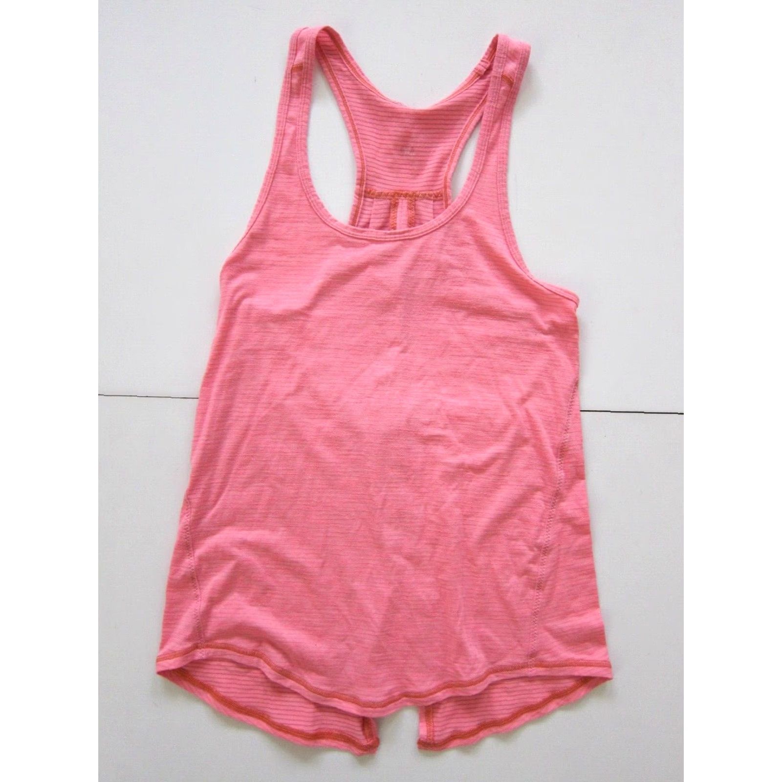 Lululemon Lululemon Pink Grey Striped Stretch Lightweight Jersey Tank Top Blouse S-M Size M / US 6-8 / IT 42-44 - 8 Thumbnail