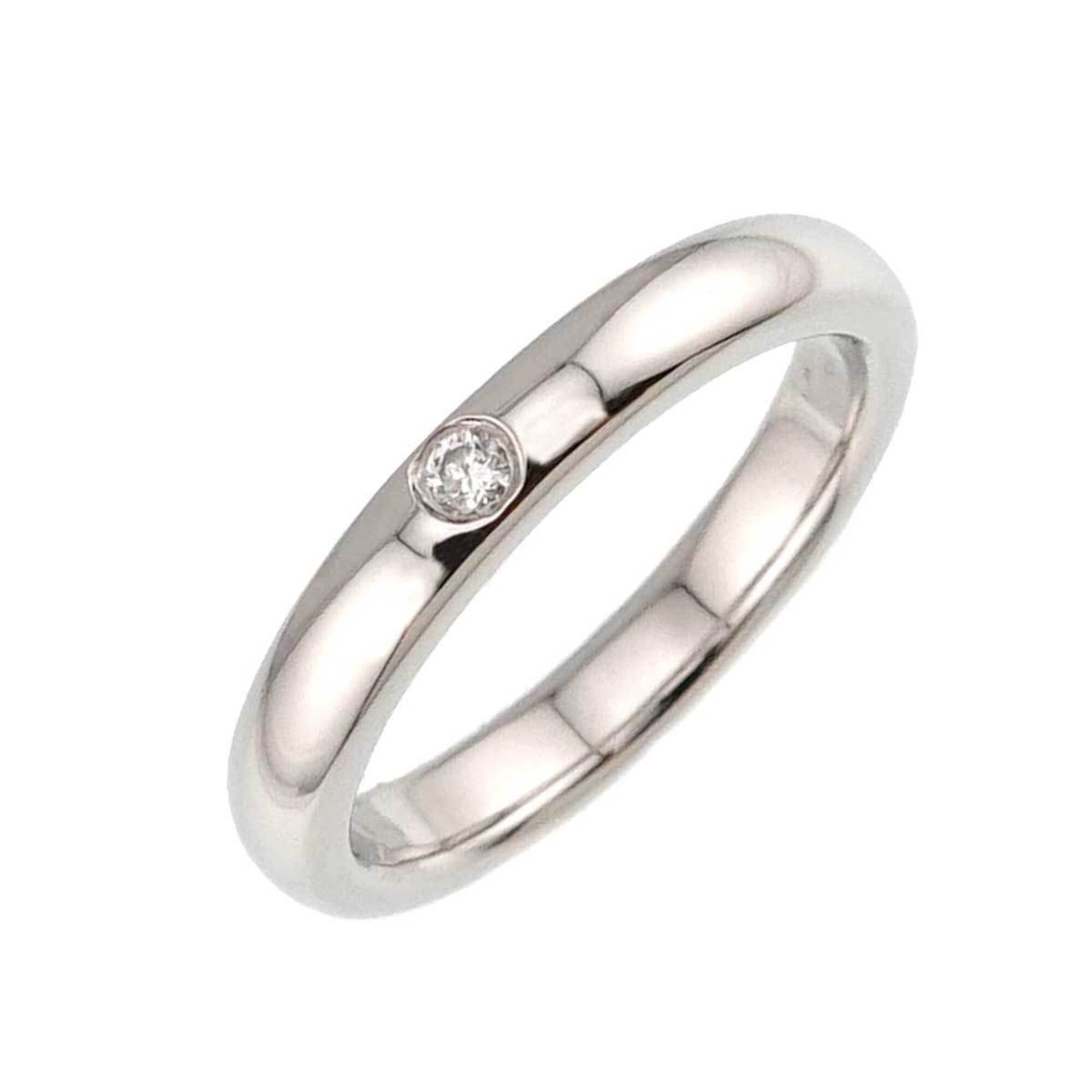 Tiffany & Co. Tiffany & Co. Stacking Band Ring with 1 Diamond, Platinum. Size ONE SIZE - 1 Thumbnail