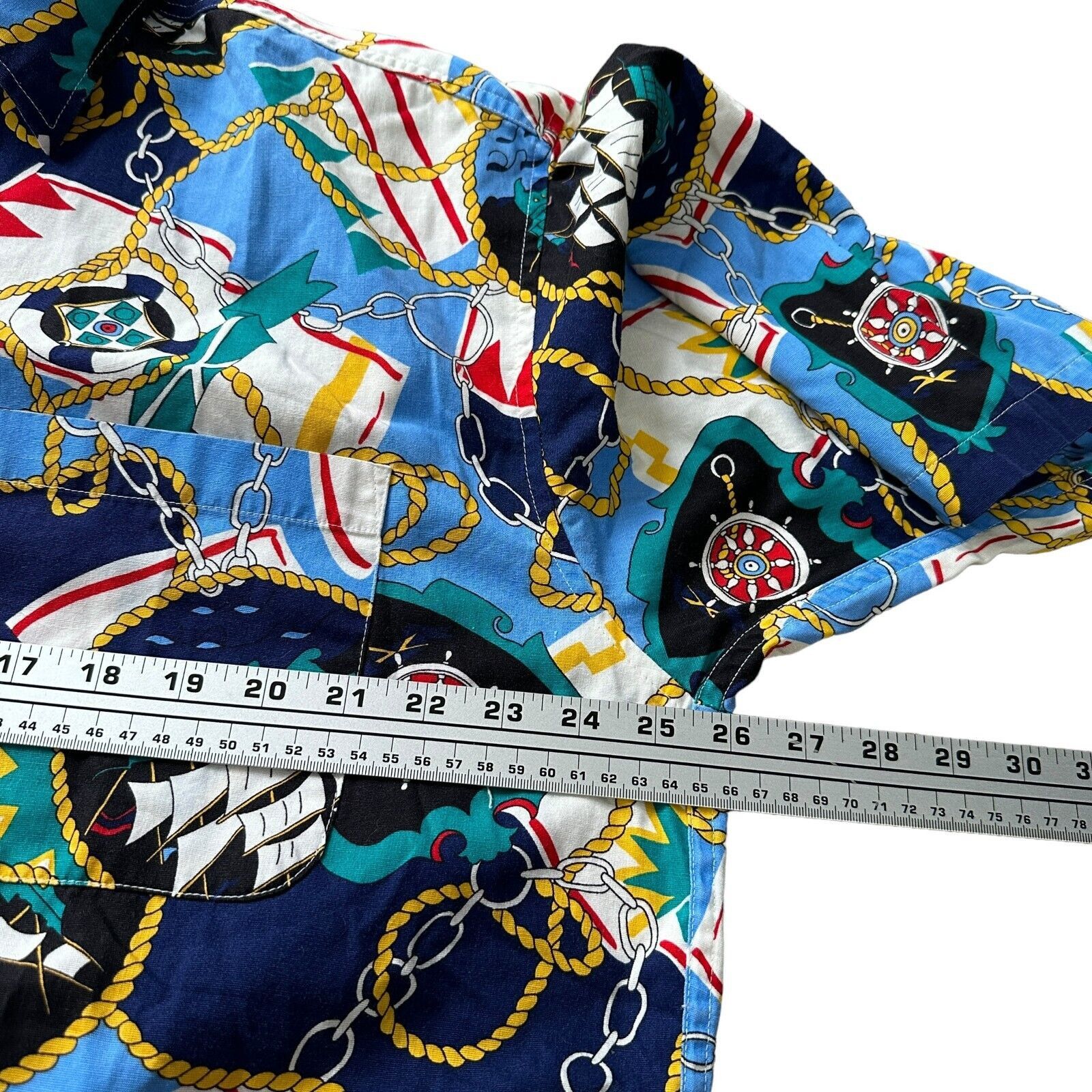 The Unbranded Brand Vintage Tango Max Raab Shirt Men’s L Blue Gold AOP Nautical Size US L / EU 52-54 / 3 - 7 Thumbnail