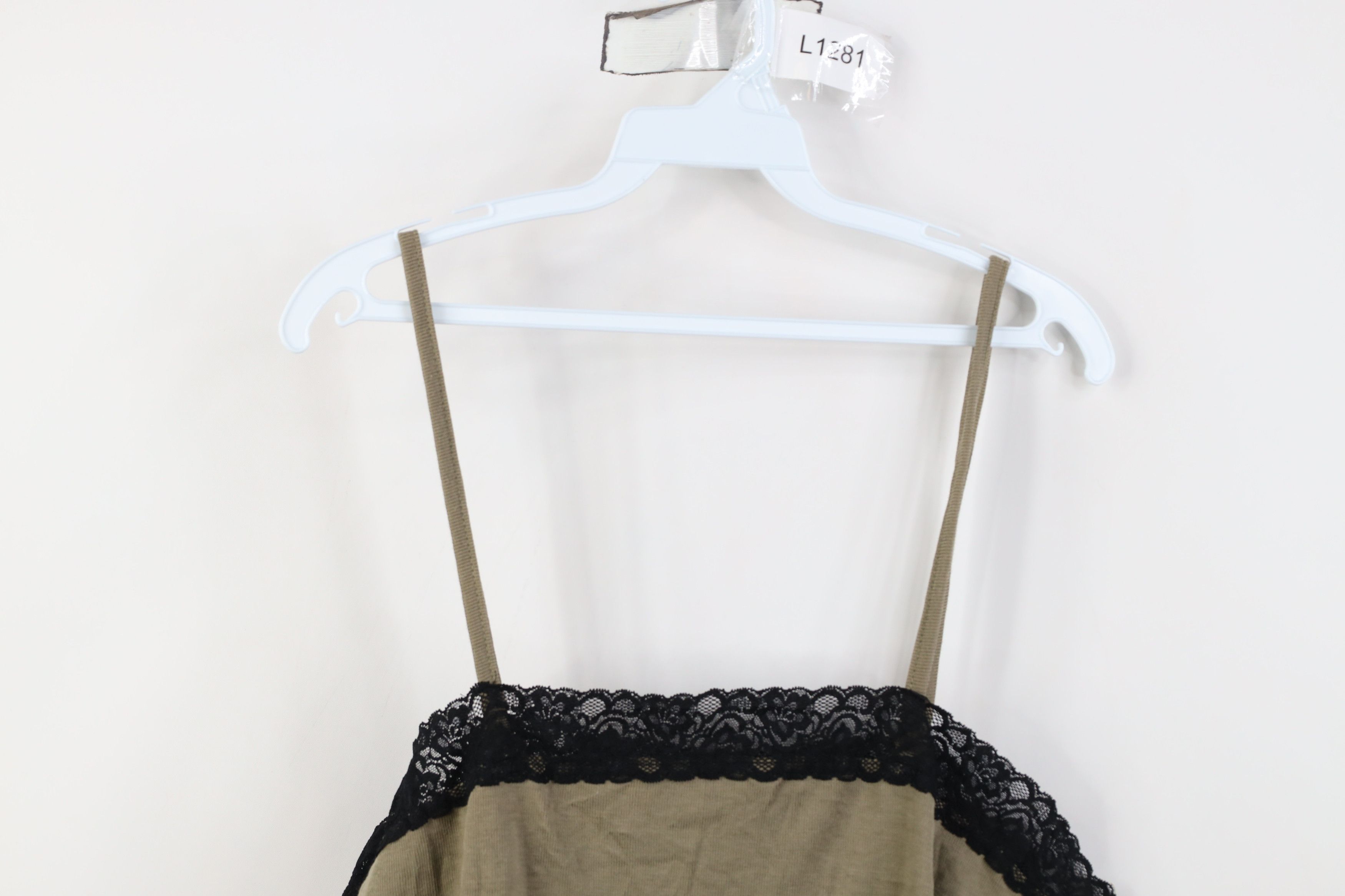 Vintage Vintage 90s Y2K Babydoll Ribbed Knit Cami Tank Top Shirt Size XL / US 12-14 / IT 48-50 - 2 Thumbnail