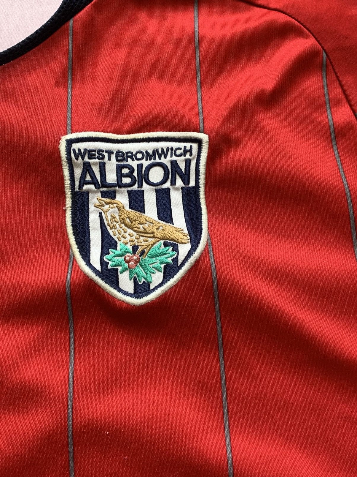 Umbro 🔥UMBRO WEST BROMWICH ALBION 2009/10 AWAY SOCCER SHIRT Size US L / EU 52-54 / 3 - 5 Thumbnail