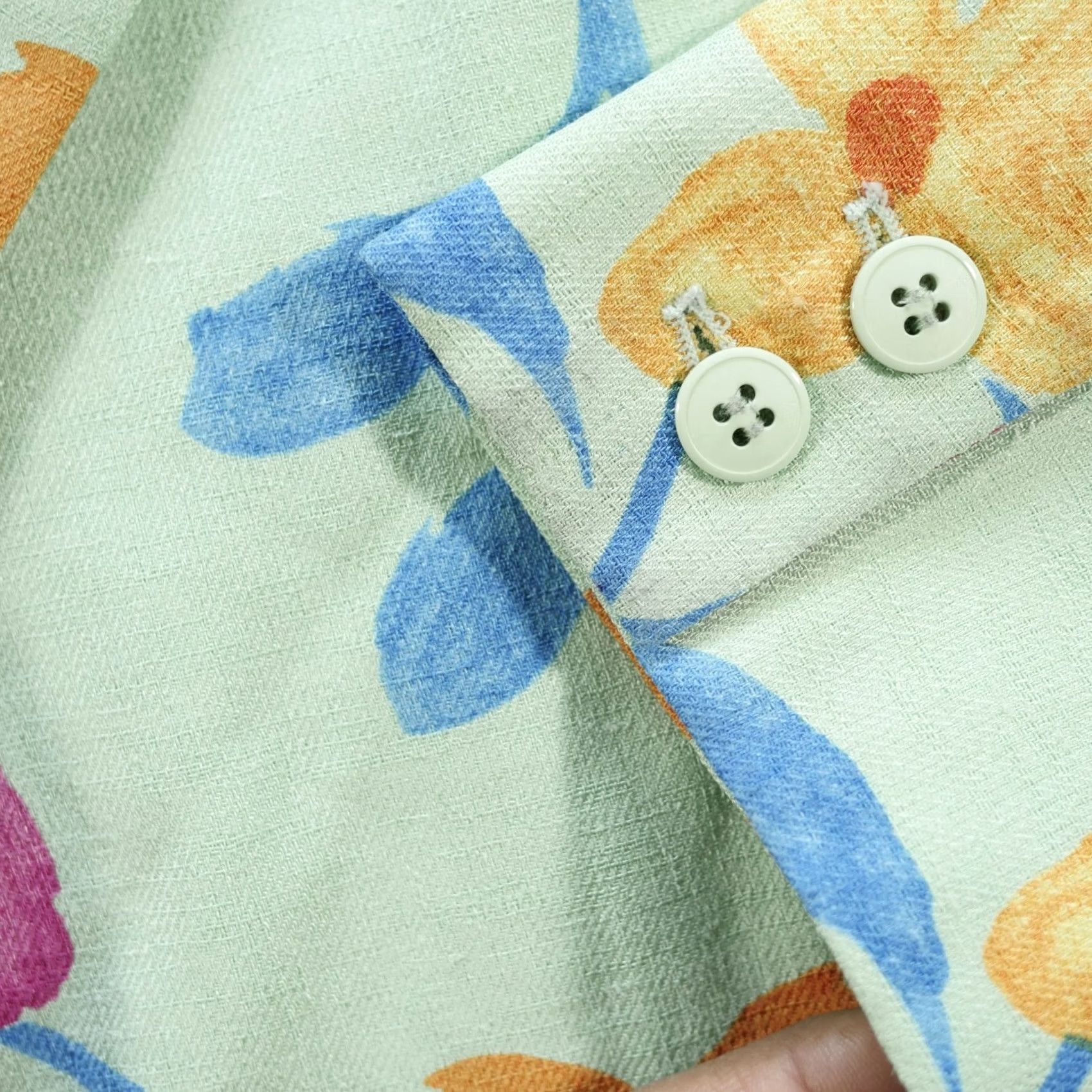 Vintage VINTAGE Patchington Blazer Womens 18 Green Floral Oversized Pastels Bright USA Blazer Women 18 Green Floral Oversized Pastels Bright USA Size XXL / US 16-18 / IT 52-54 - 2 Thumbnail