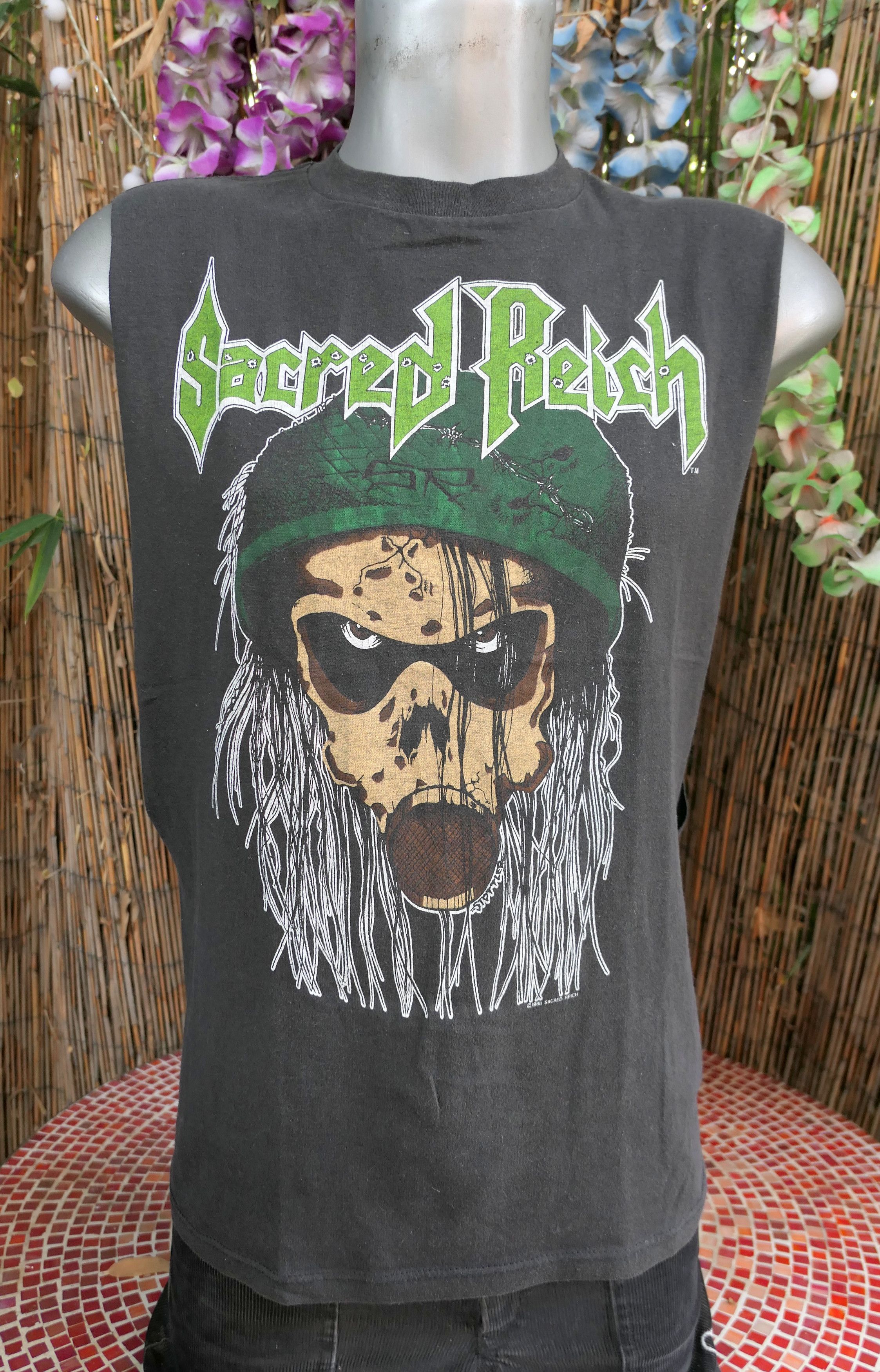 Vintage 80's Vintage 1988 SACRED REICH Violent Solutions T Shirt M Size US M / EU 48-50 / 2 - 1 Thumbnail