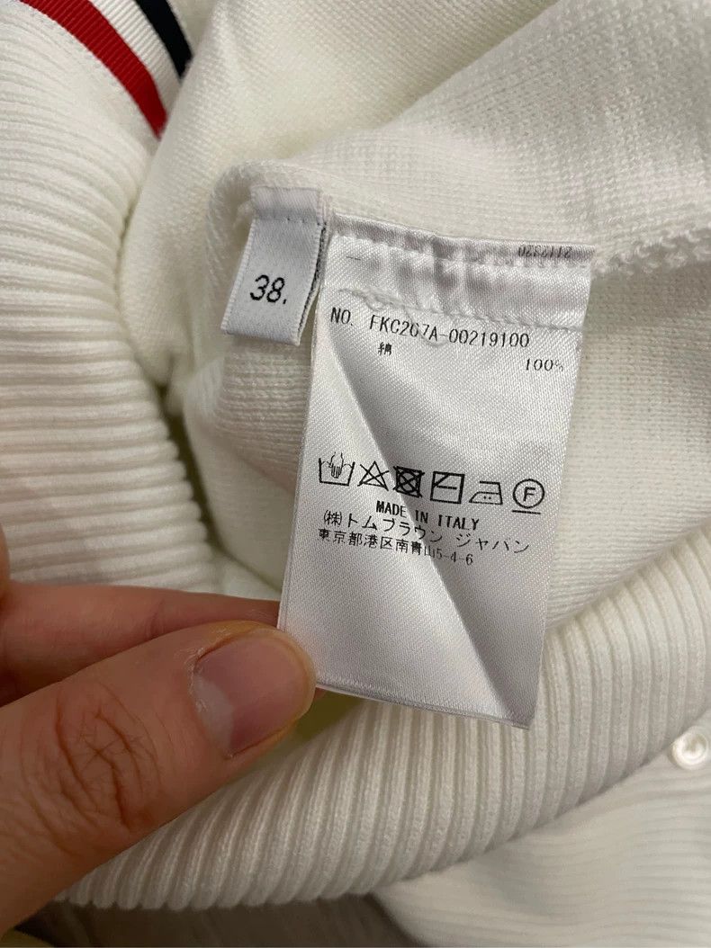 Thom Browne Thom Browne Size 38 White four-stripe knitted cardigan jac Size US XXS / EU 40 - 6 Thumbnail