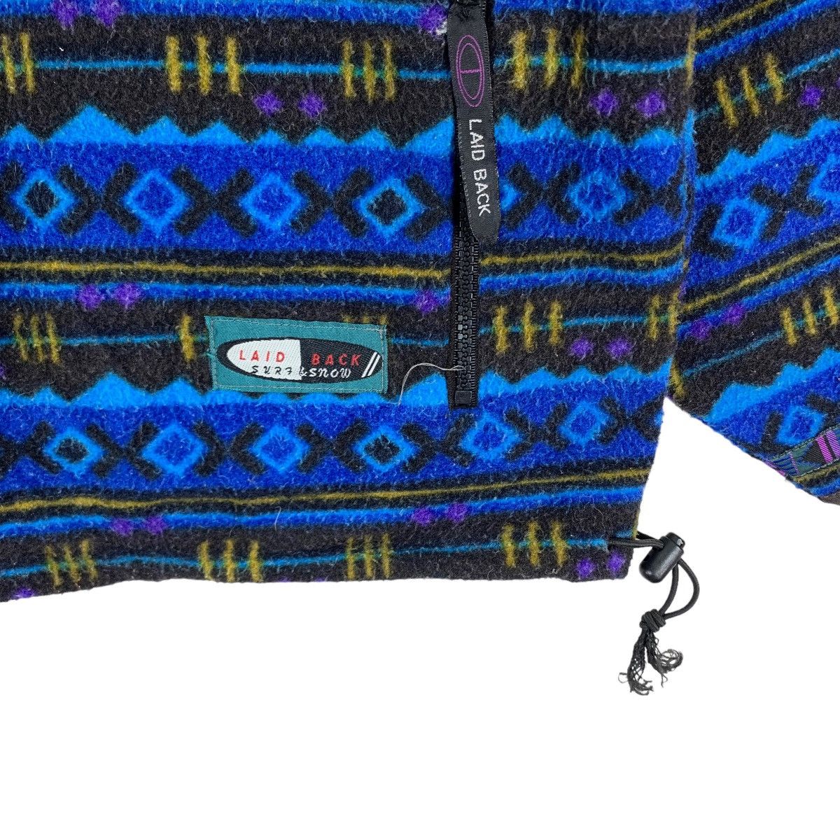 Native × Vintage Vintage Laid Black SurfWear Brand Native Fleece Sweater Size US L / EU 52-54 / 3 - 5 Thumbnail