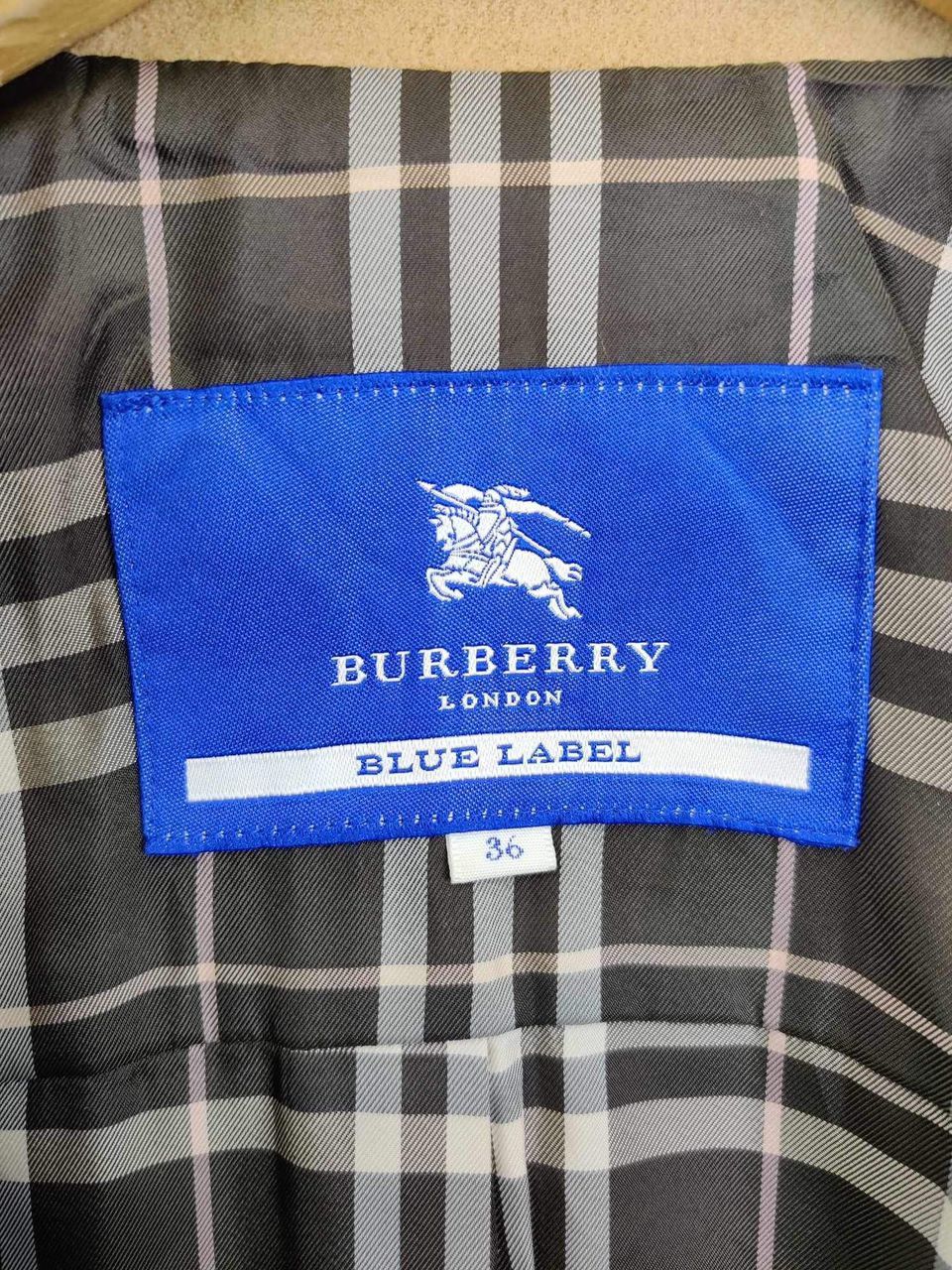 Burberry Burberry Blue Label Nova Check Wool Double Breasted Coat Size US S / EU 44-46 / 1 - 11 Thumbnail