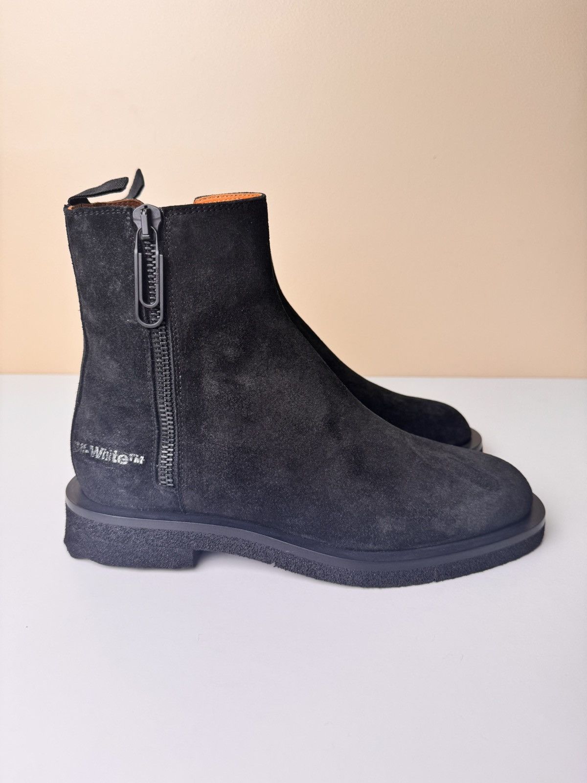 Off-White NEW Off-White Suede 'Spongesole' Chelsea Ankle Boots Size US 8 / EU 41 - 4 Thumbnail