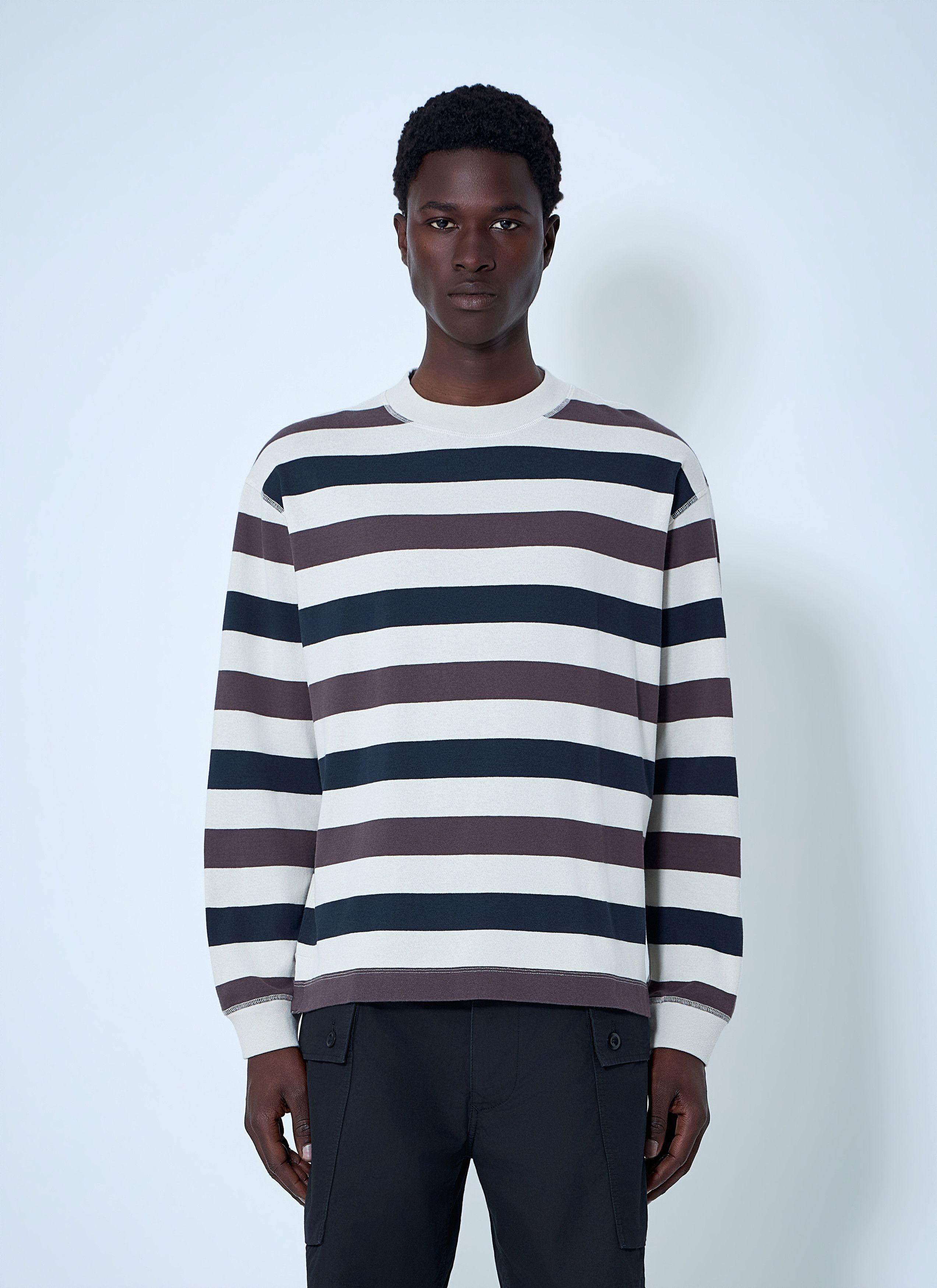 Margaret Howell Striped Crewneck Sweatshirt Size US L / EU 52-54 / 3 - 1 Thumbnail