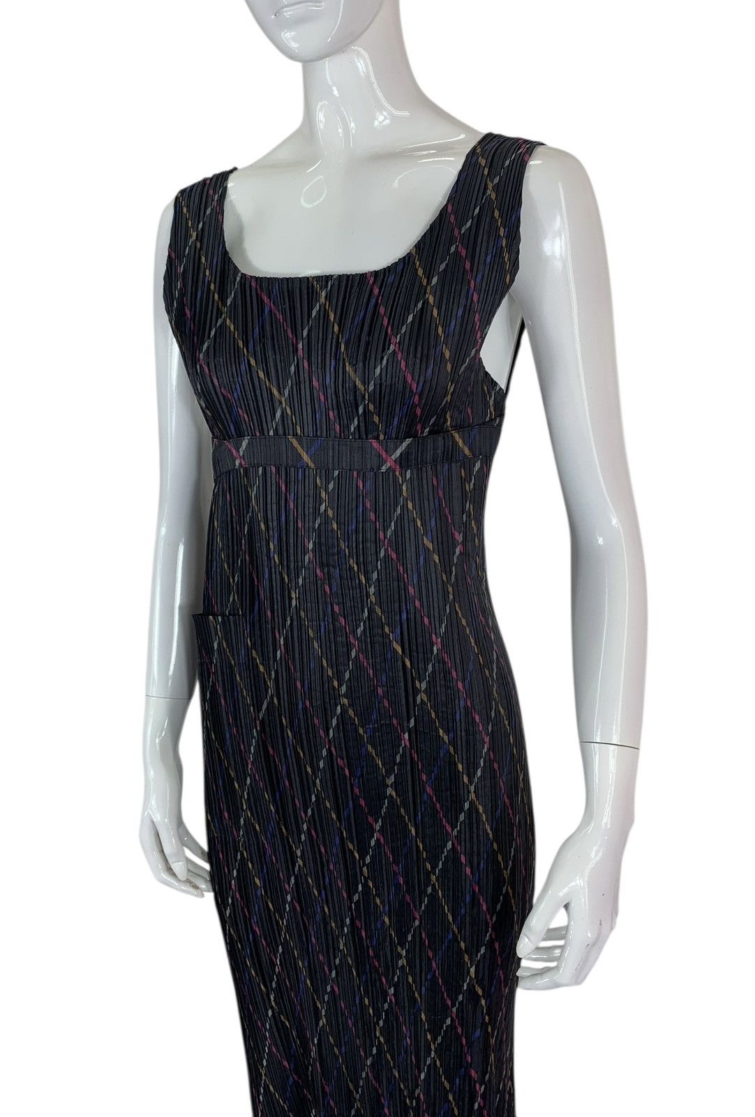 Pleats Please Issey Miyake Vintage Issey Miyake IM Product Pleated Teal Apron Dress Size ONE SIZE - 9 Thumbnail