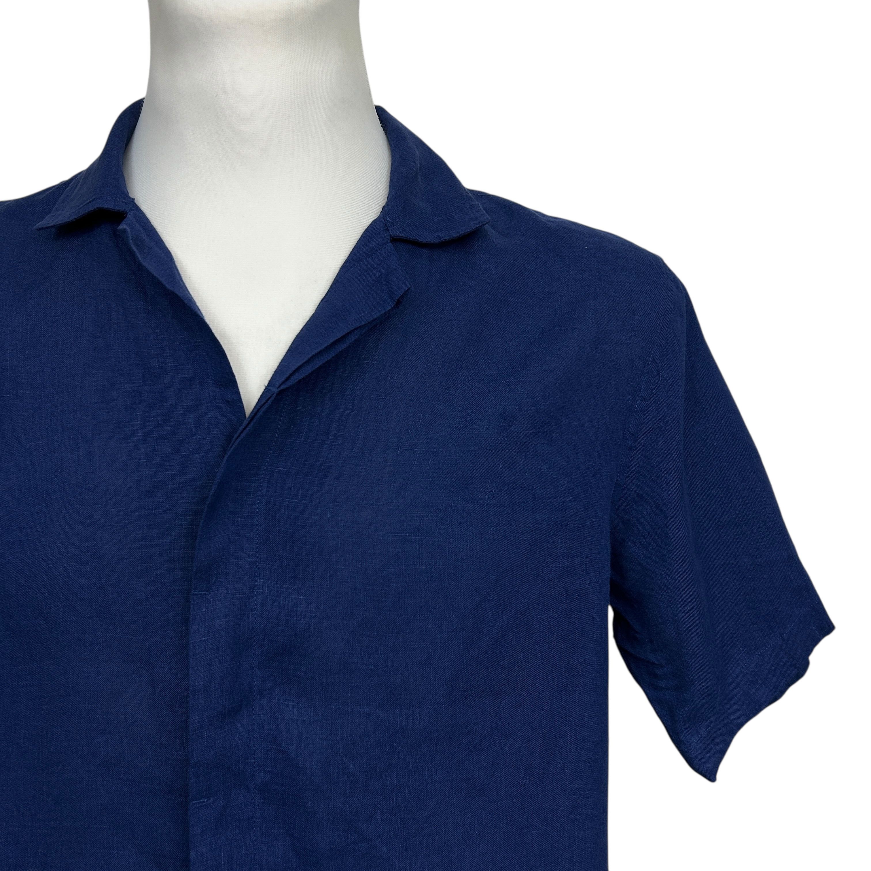 Orlebar Brown Orlebar Brown Pure Linen Blue Short Sleeve Cuban Shirt S Size US S / EU 44-46 / 1 - 3 Thumbnail